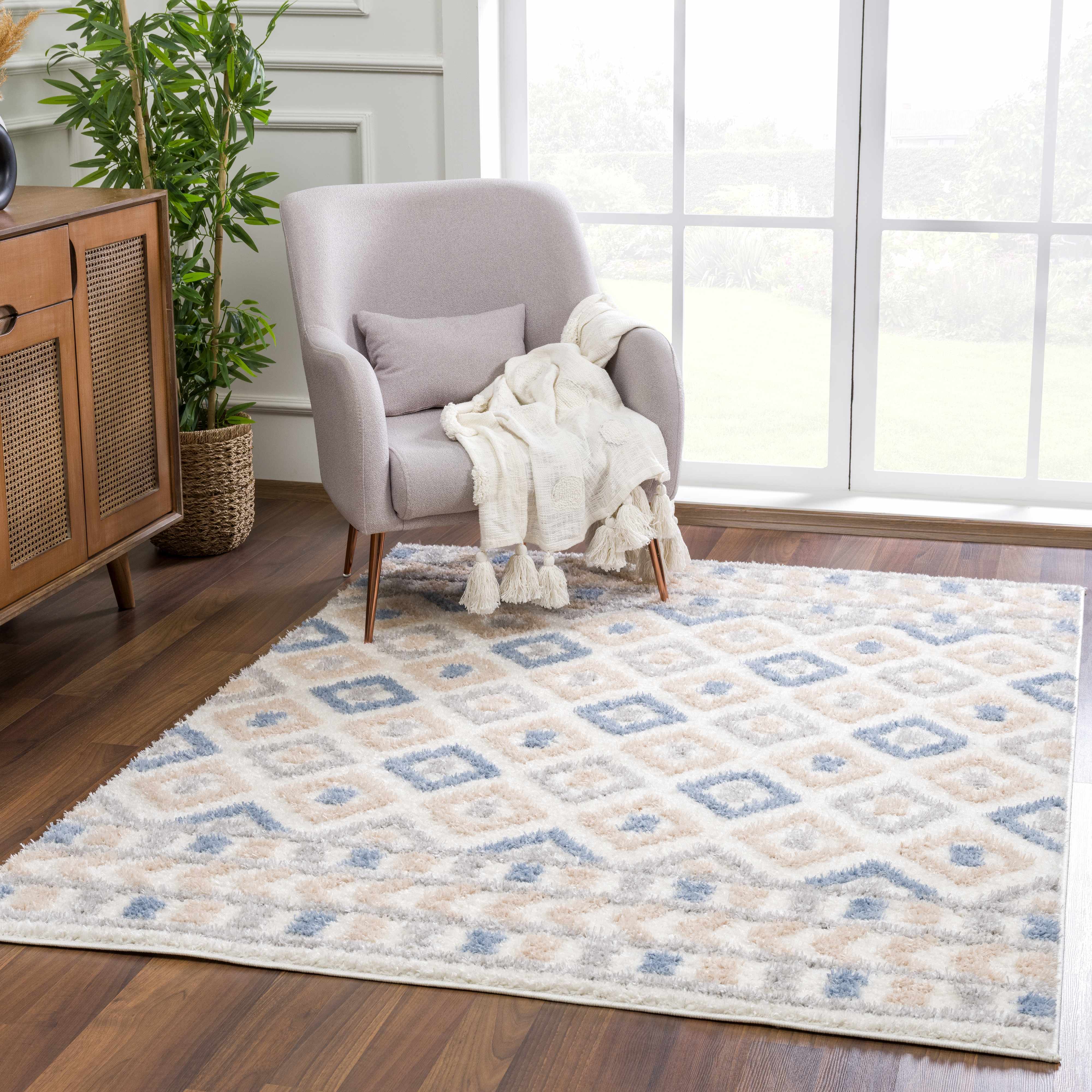 Eivin Pink & Blue Area Rug - Clearance - Image 2