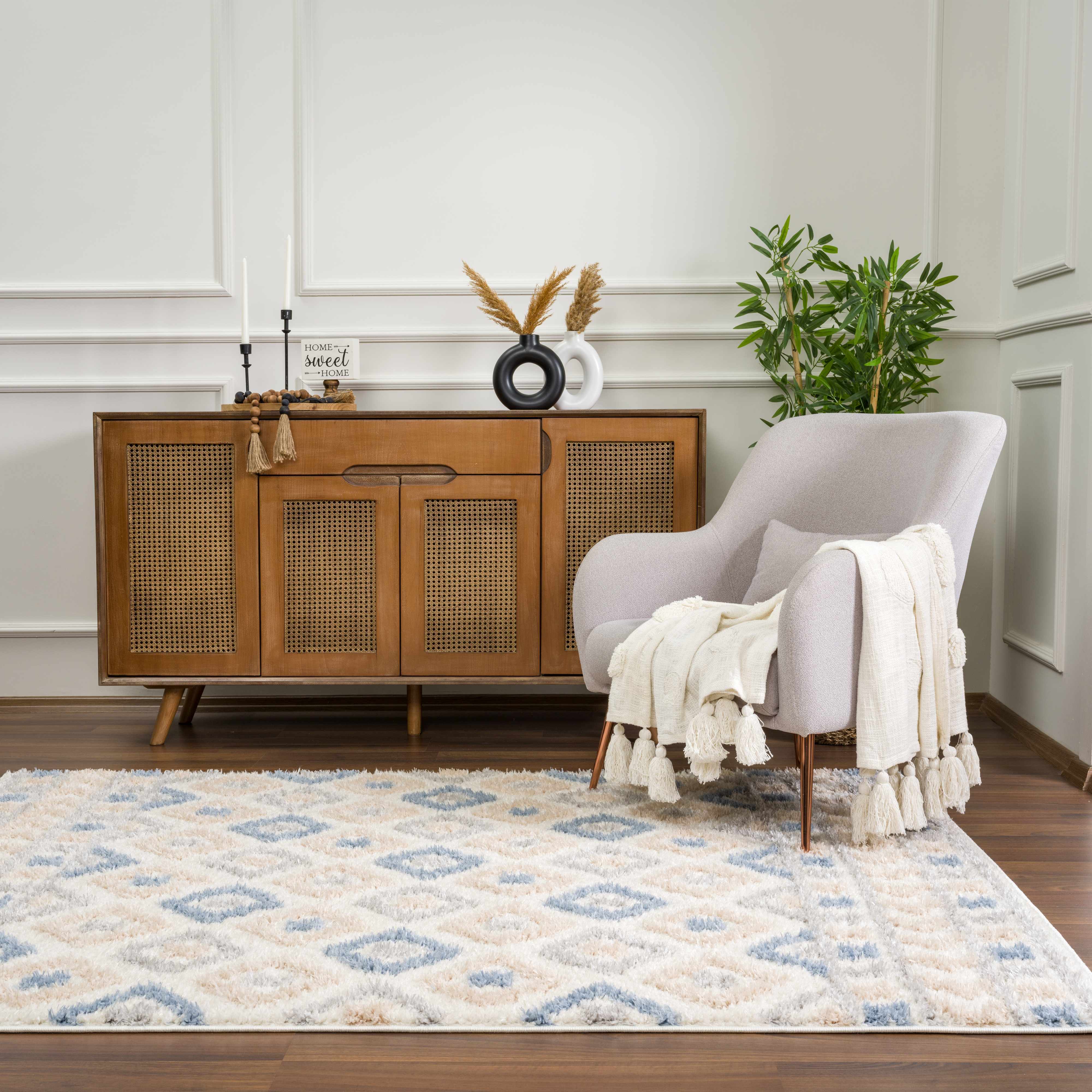 Eivin Pink & Blue Area Rug - Clearance - Image 3