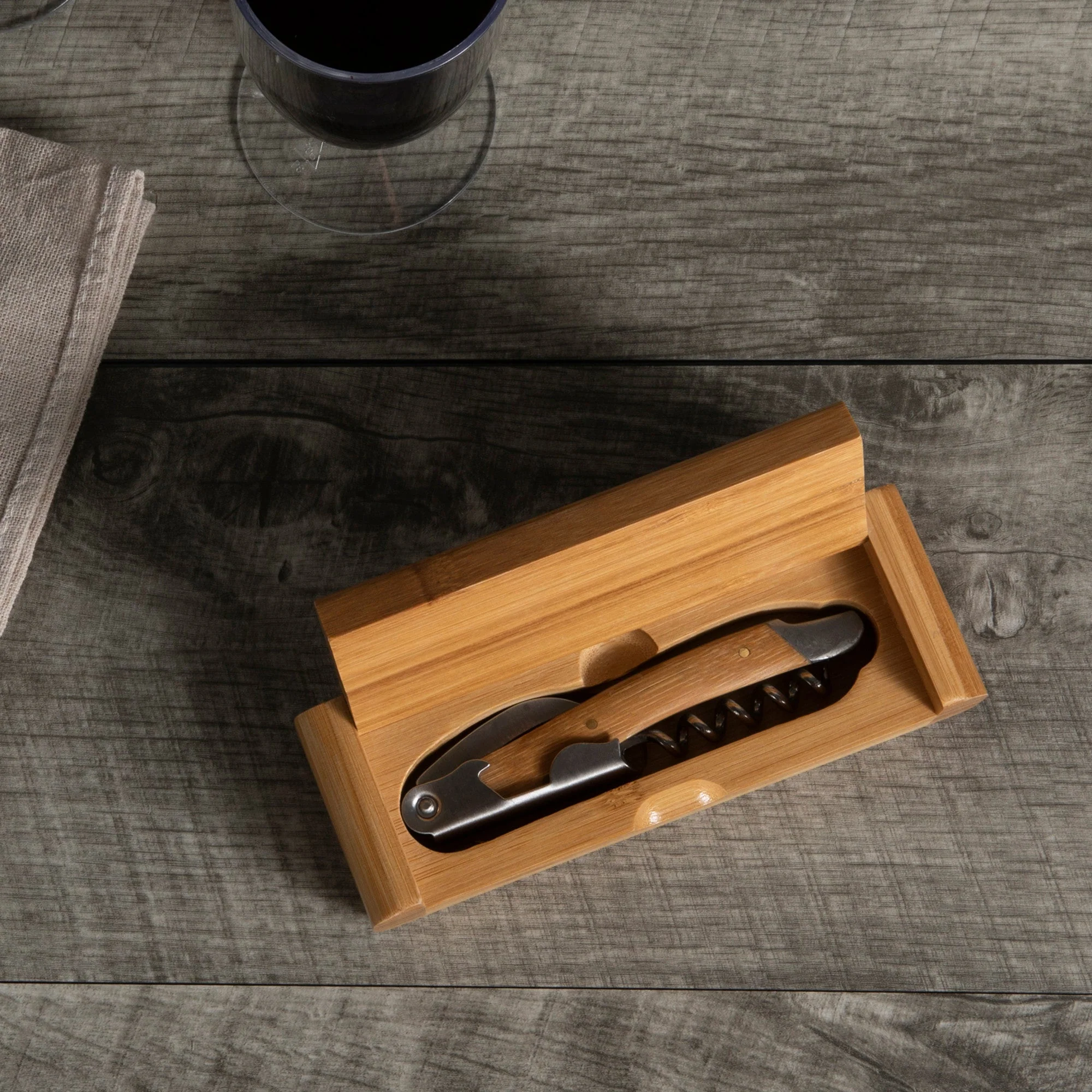 Elan Deluxe Corkscrew In Bamboo Box - Image 2