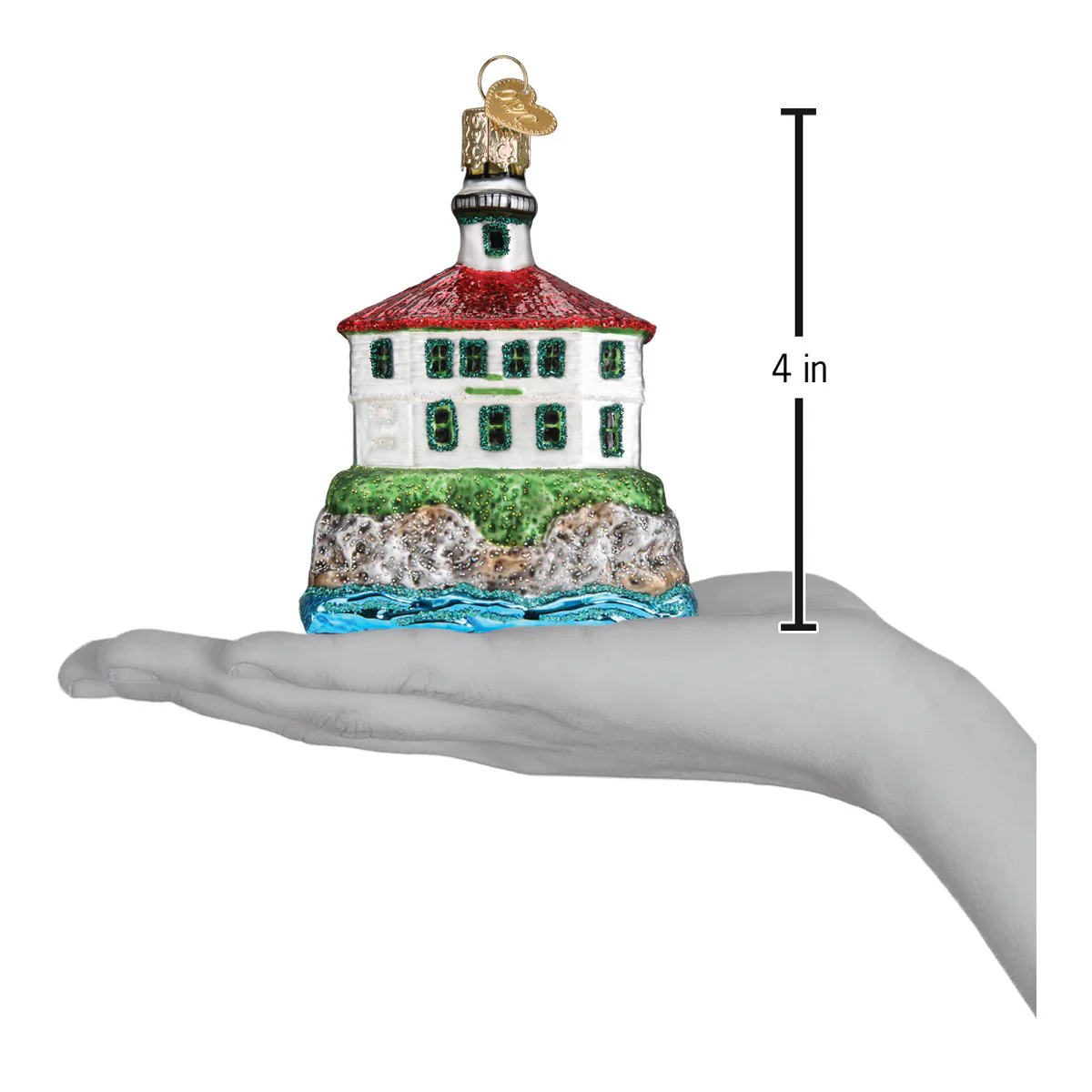 Eldred Rock Lighthouse Model by Old World Christmas - Image 5