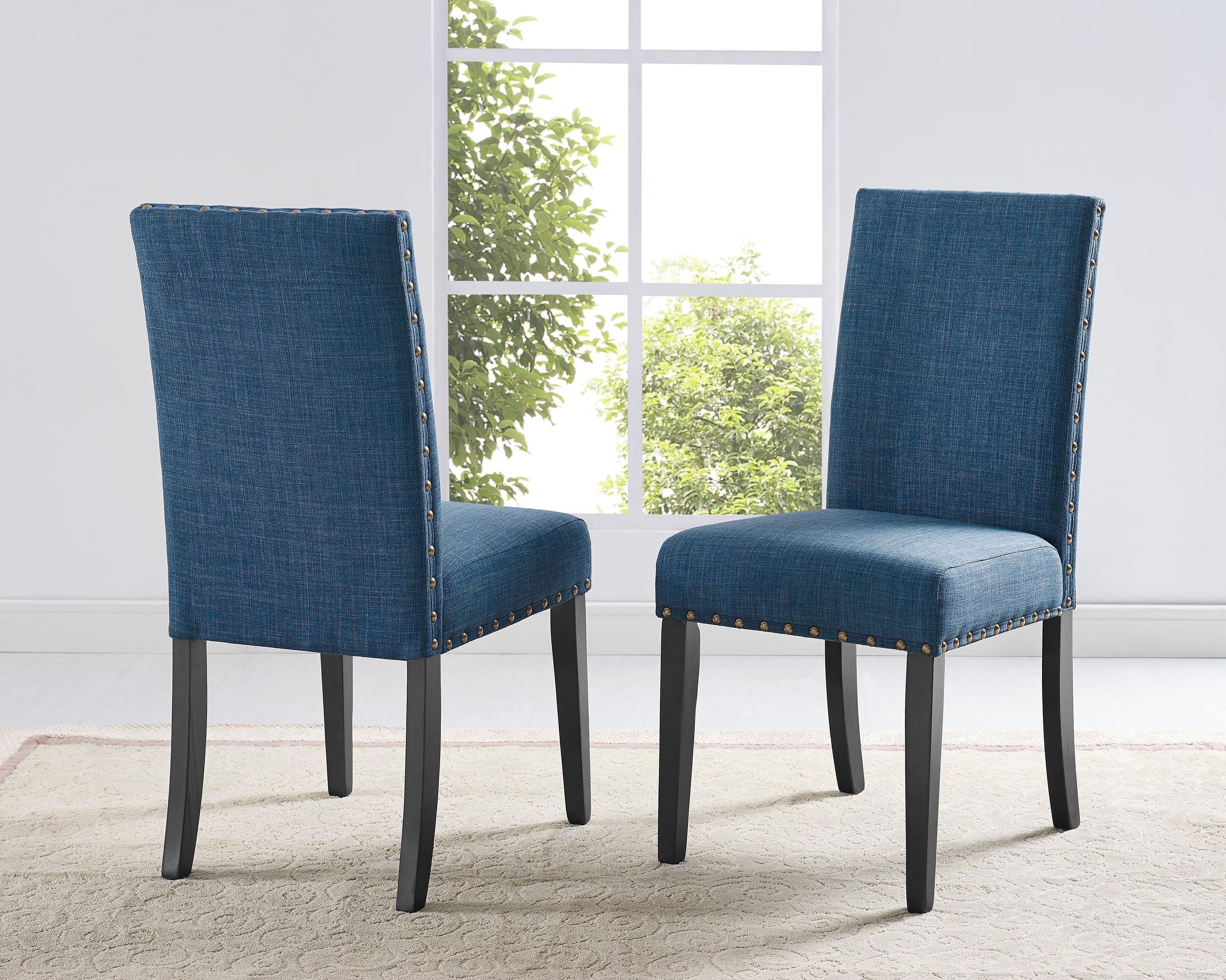 Eleanor Upholstered Dining Chairs with Nailhead Trim - Set of 2 - Image 16
