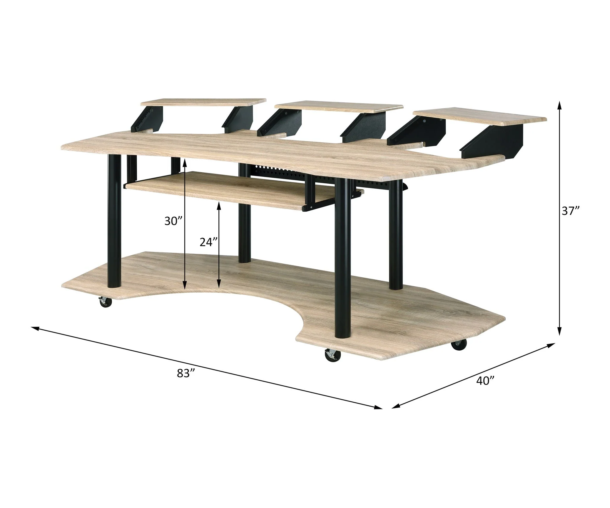 Eleazar - Music Recording Studio Desk - Wood - Image 12