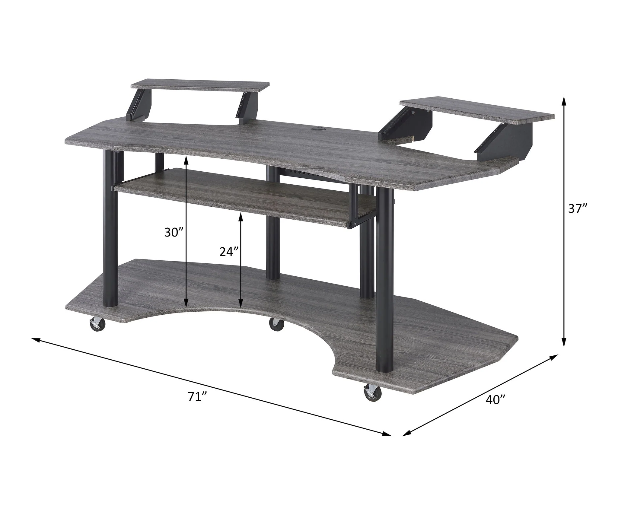 Eleazar - Music Recording Studio Desk - Wood - Image 9