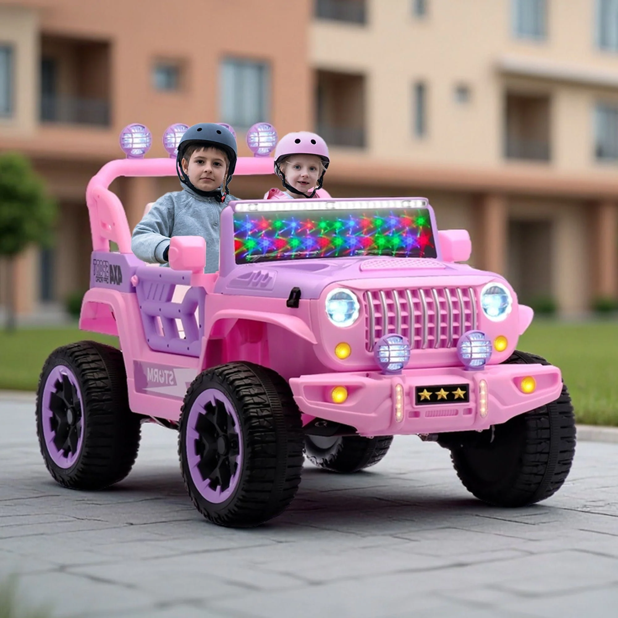 Electric Car With Remote Control, Colorful LED Lights, USB & MP3 - Image 12