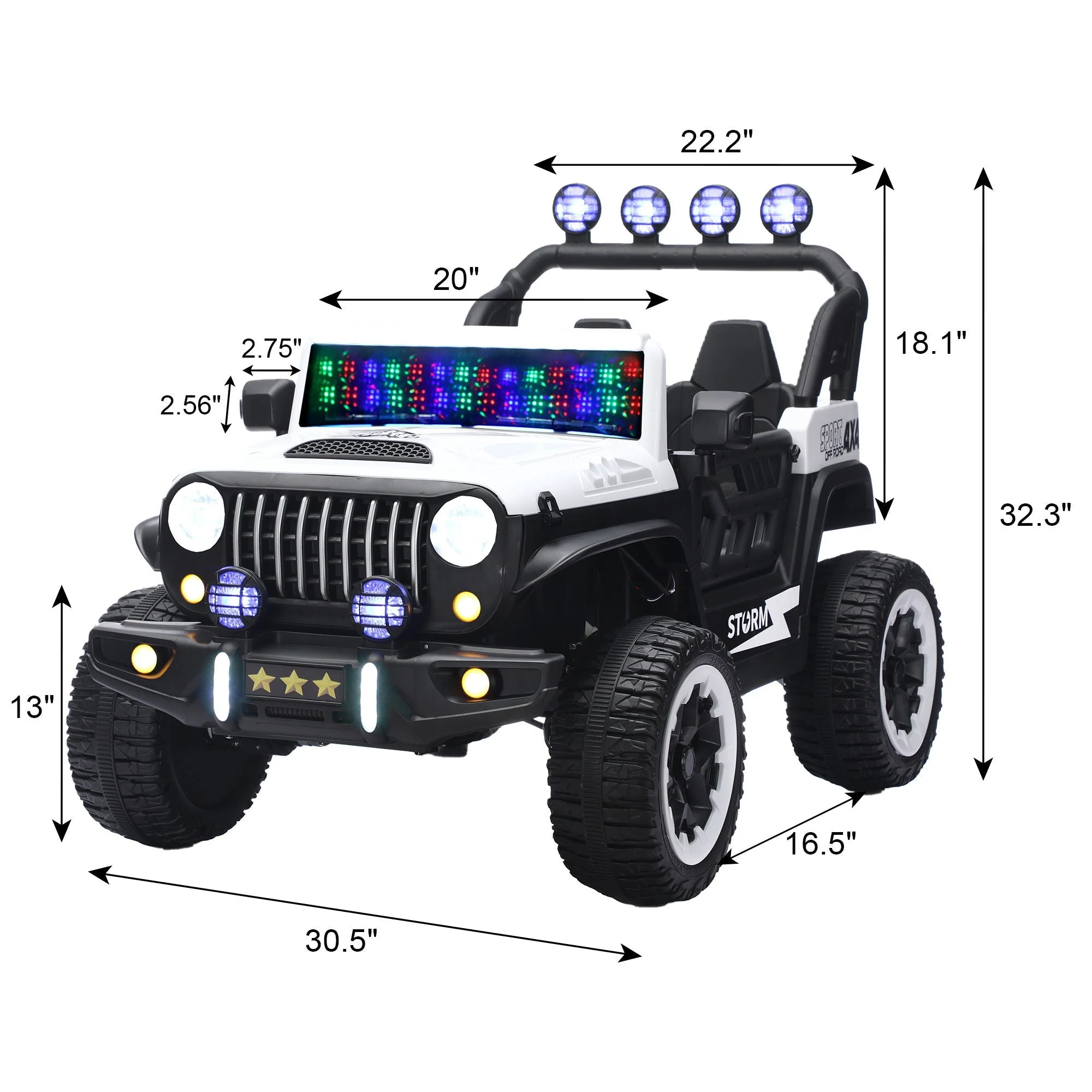Electric Car With Remote Control, Colorful LED Lights, USB & MP3 - Image 9