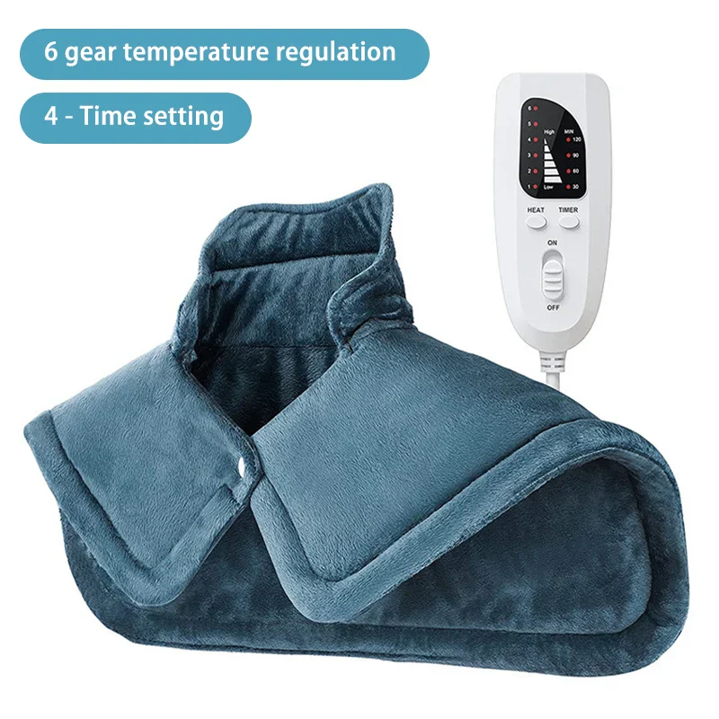 Electric Heating Pad Shawl – Shoulder Neck Back Heat Therapy Pain Relief Wrap - Image 8