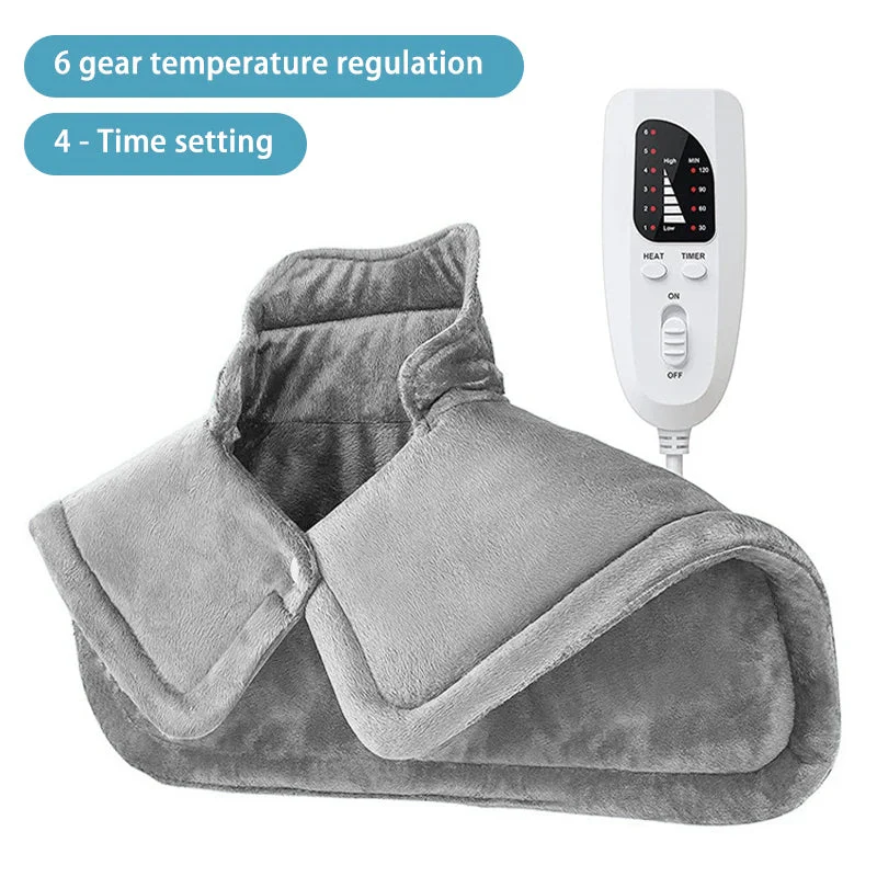 Electric Heating Pad Shawl – Shoulder Neck Back Heat Therapy Pain Relief Wrap - Image 9