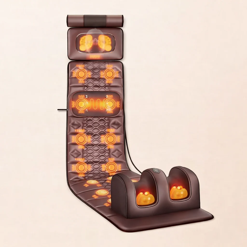 Electric Massage Mattress Vibrating Heating Massager for Back Neck Full Body - Image 2