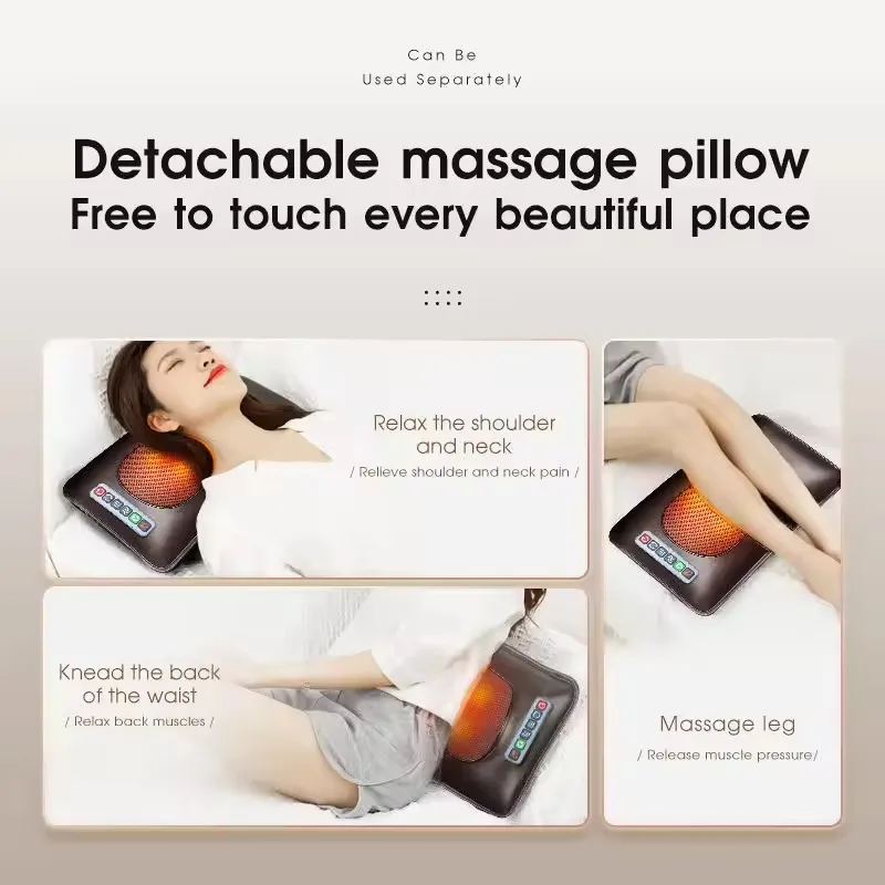 Electric Massage Mattress Vibrating Heating Massager for Back Neck Full Body - Image 5