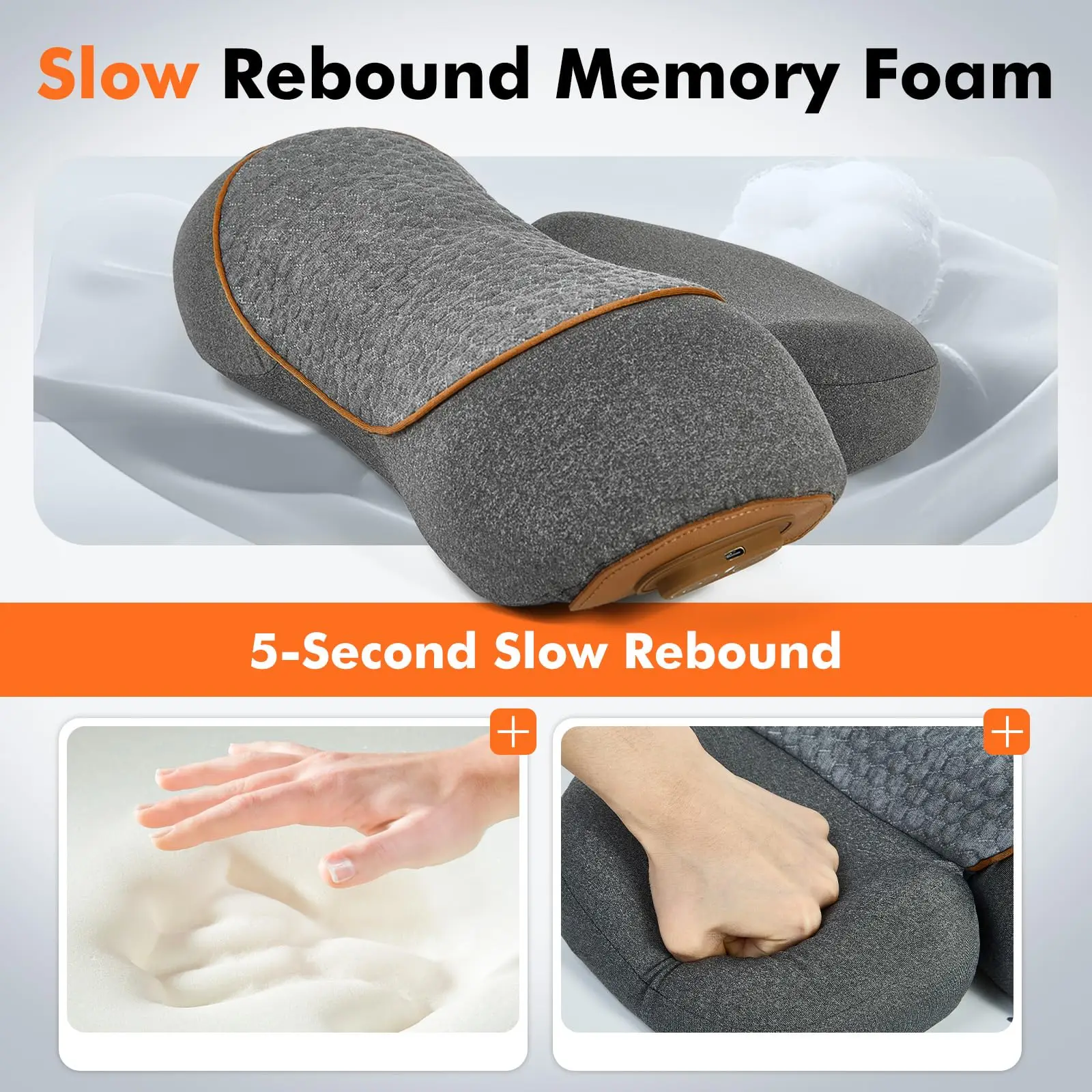 Electric Neck Massager – Heated Cervical Pillow with Vibration for Neck & Shoulder - Image 4