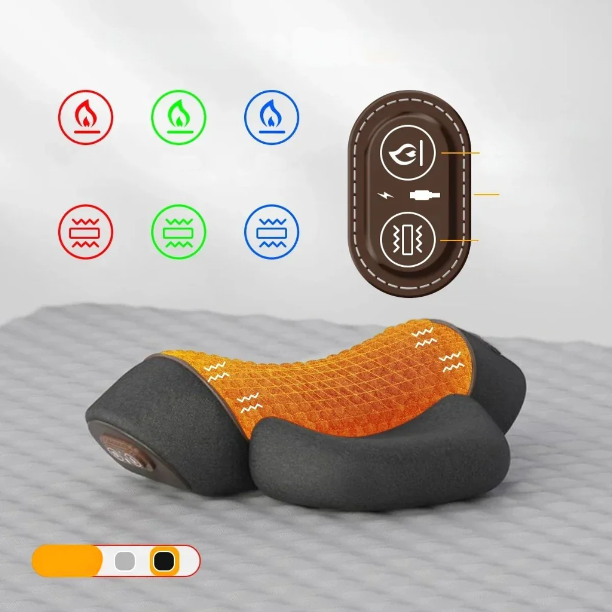 Electric Neck Massager – Heated Cervical Pillow with Vibration for Neck & Shoulder - Image 8