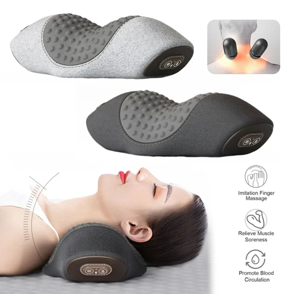 Electric Neck Massager Pillow – Heated Cervical Stretcher for Back & Sleep Support - Image 3