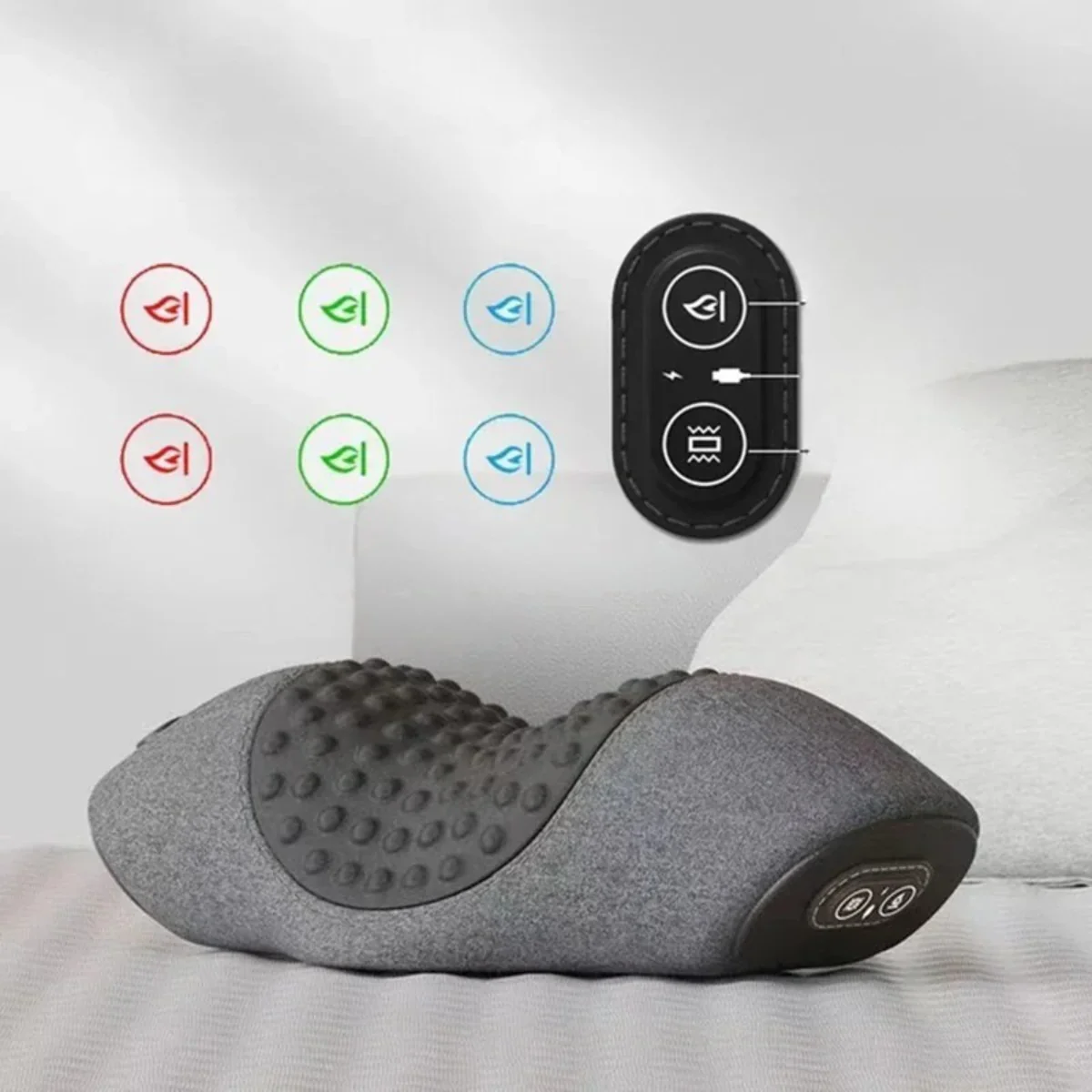 Electric Neck Massager Pillow – Heated Cervical Stretcher for Back & Sleep Support - Image 7