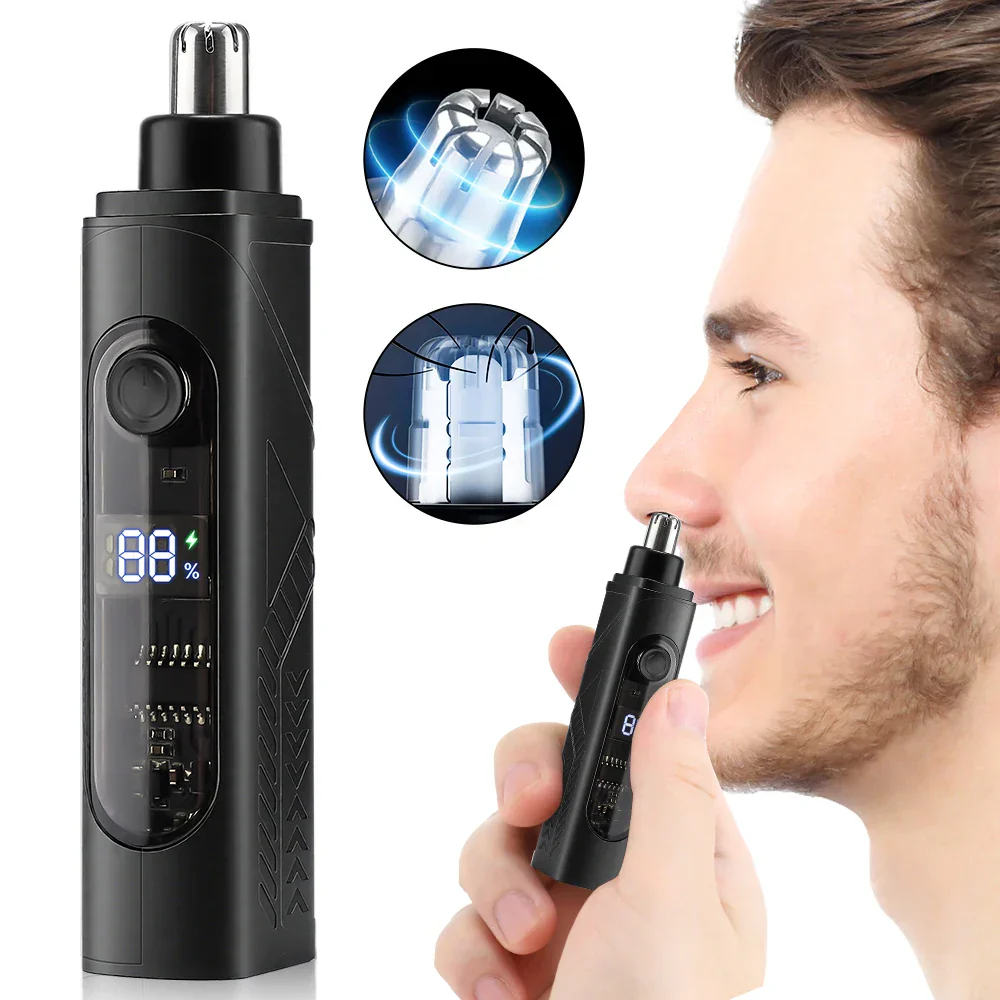 Electric Nose Hair Trimmer USB Rechargeable Ear & Nose Hair Remover for Men - Image 2