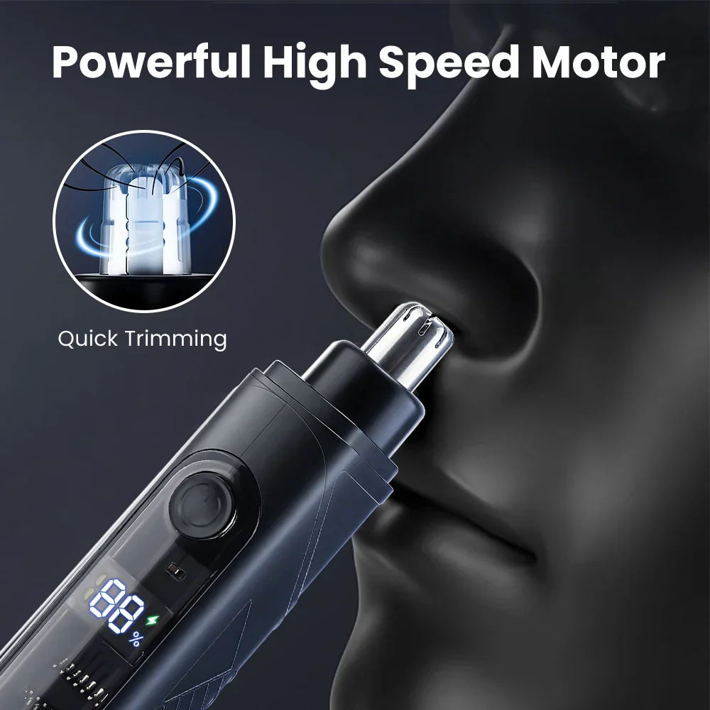 Electric Nose Hair Trimmer USB Rechargeable Ear & Nose Hair Remover for Men - Image 3