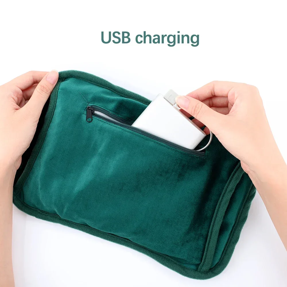 Electric USB Hand Warmer 3-Level Hot Water Bag Soft Reusable Winter Pocket - Image 6