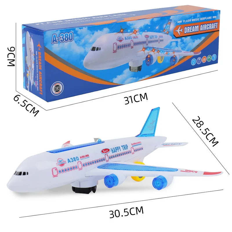 Electronic Airplane Toy with Music & Lights – Automatic Rotating Educational Plane - Image 6