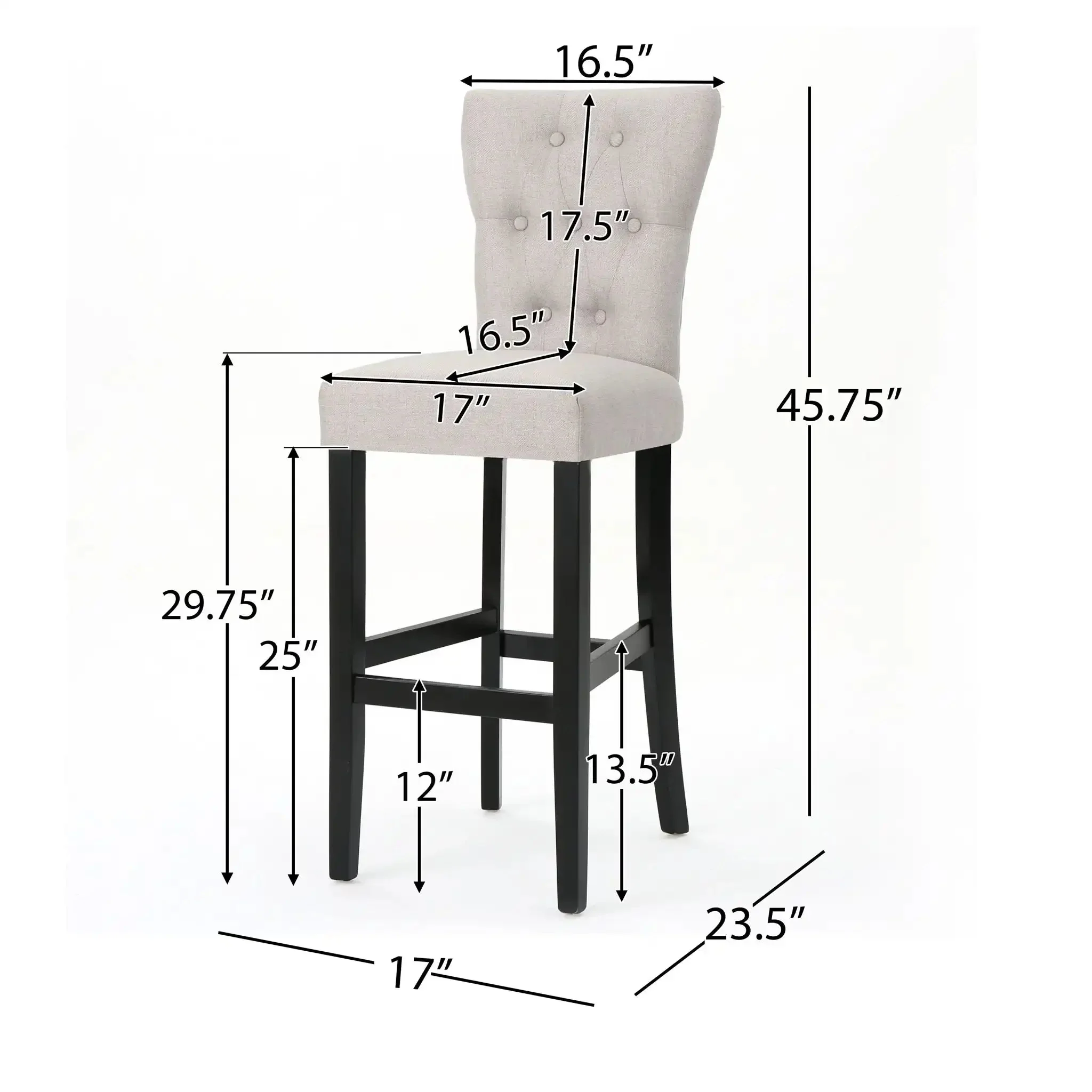 Elegant Barstool Set With Cushioning - Image 3