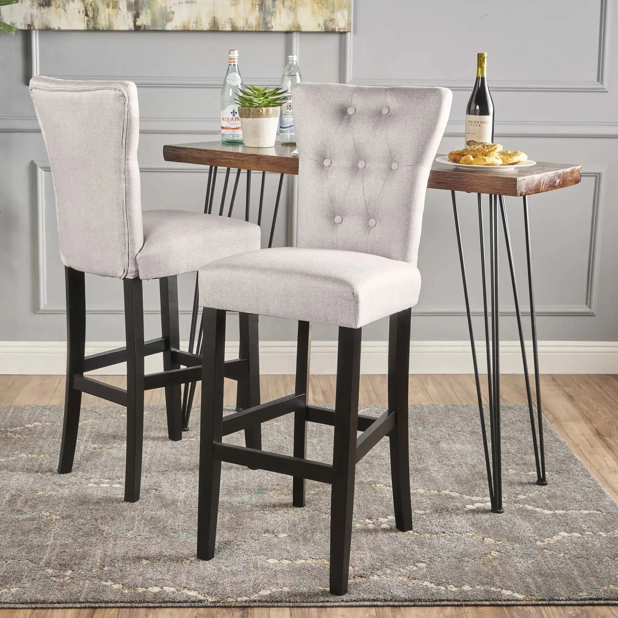 Elegant Barstool Set With Cushioning - Image 4