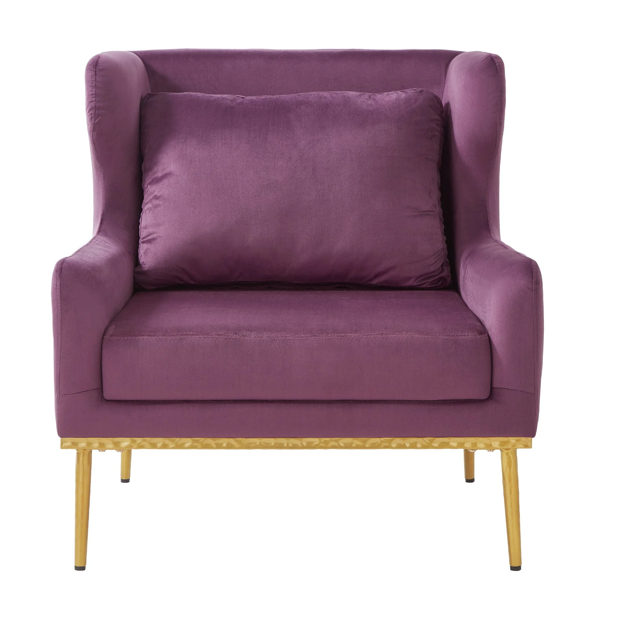 Elegant Curved Armrest Accent Armchair - Image 3