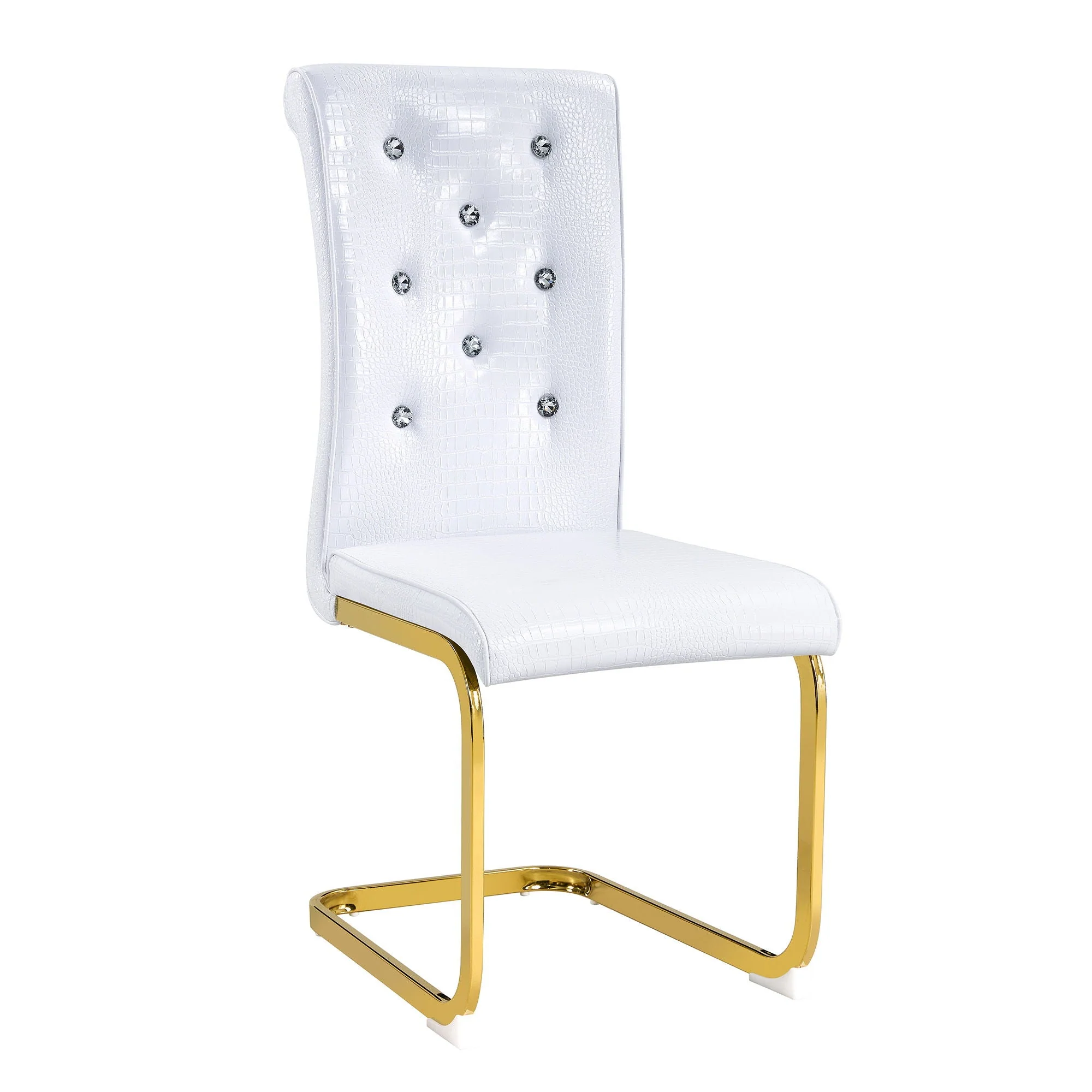 Elegant Design Alligator Skin Upholstered Dining Chairs - Image 2