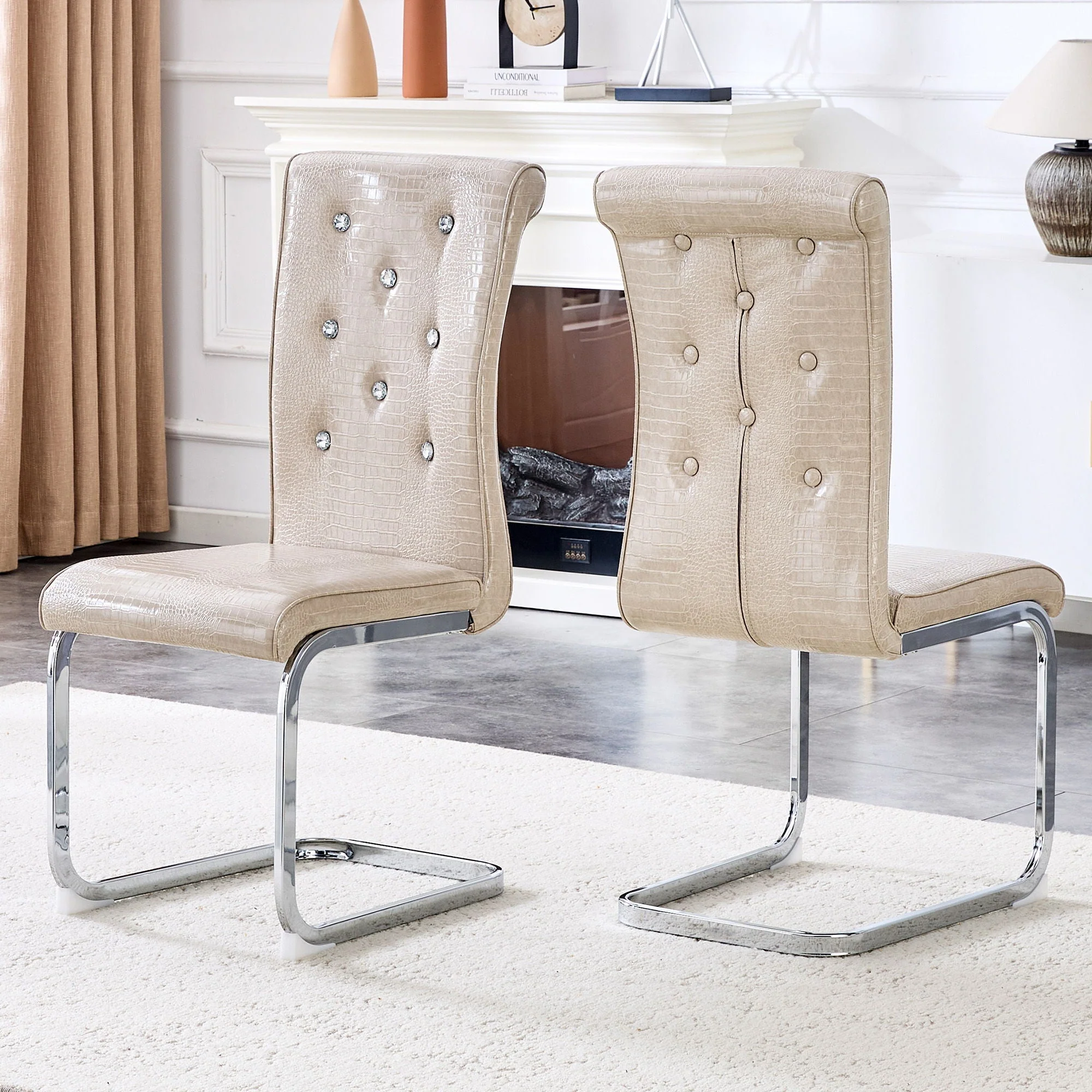 Elegant Design Upholstered Dining Chairs - Image 10