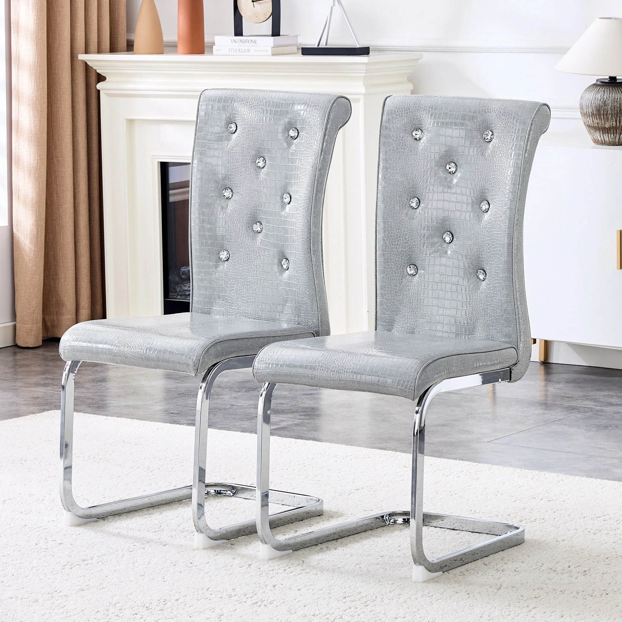 Elegant Design Upholstered Dining Chairs - Image 11