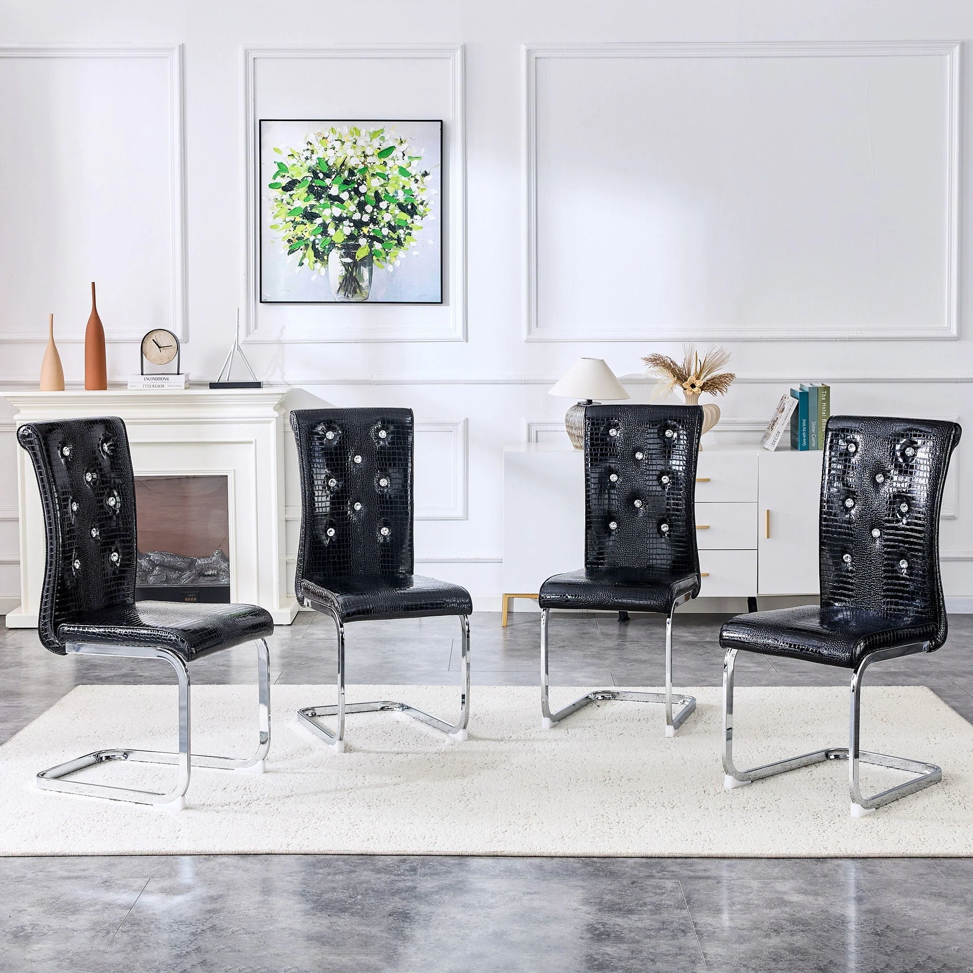 Elegant Design Upholstered Dining Chairs - Image 12