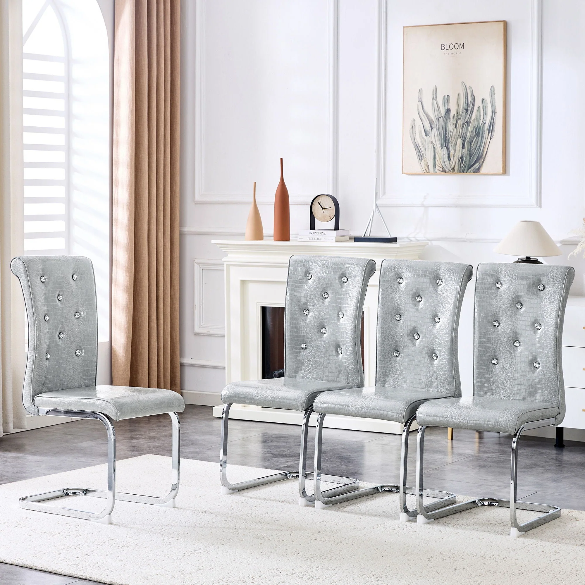 Elegant Design Upholstered Dining Chairs - Image 13