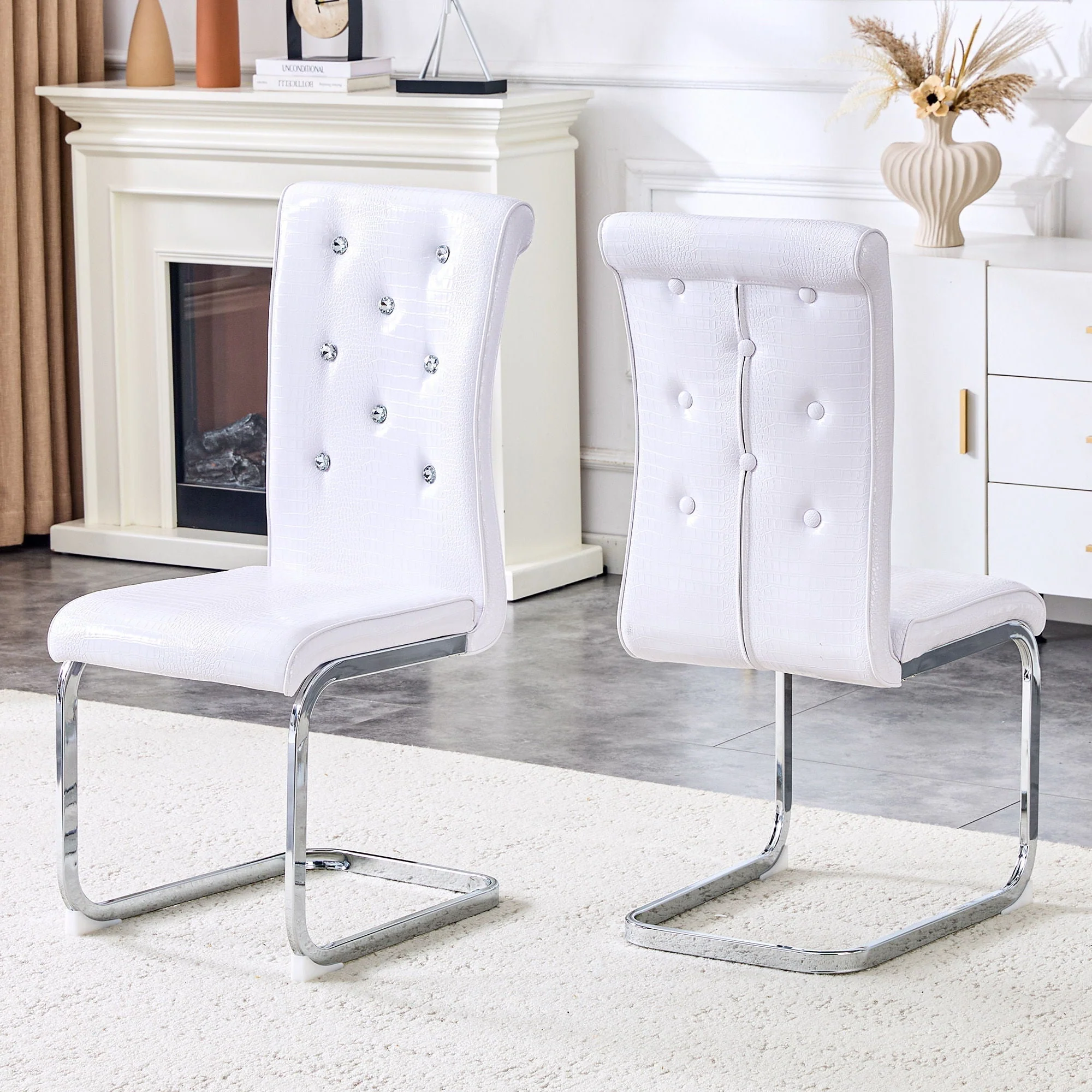 Elegant Design Upholstered Dining Chairs - Image 14