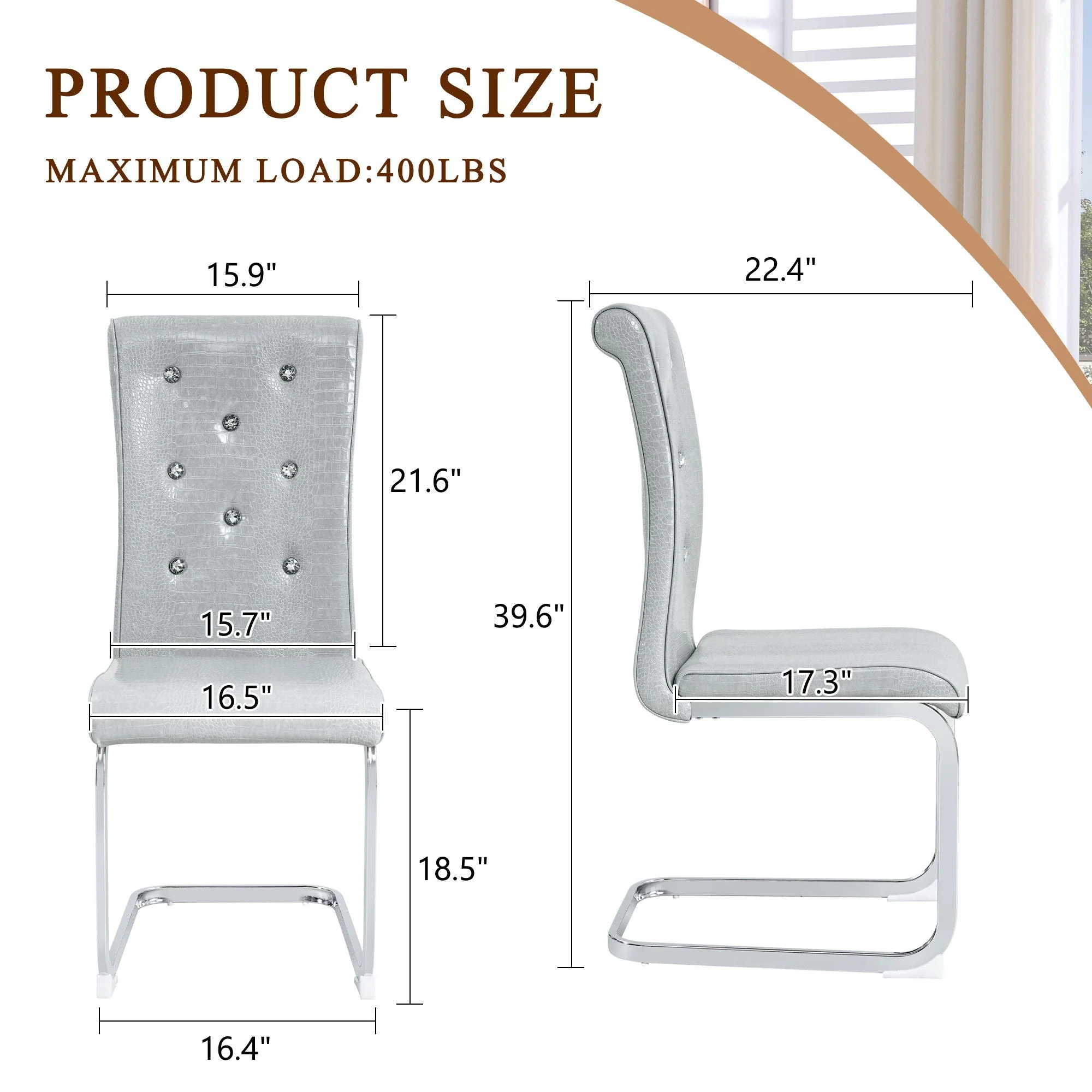 Elegant Design Upholstered Dining Chairs - Image 15