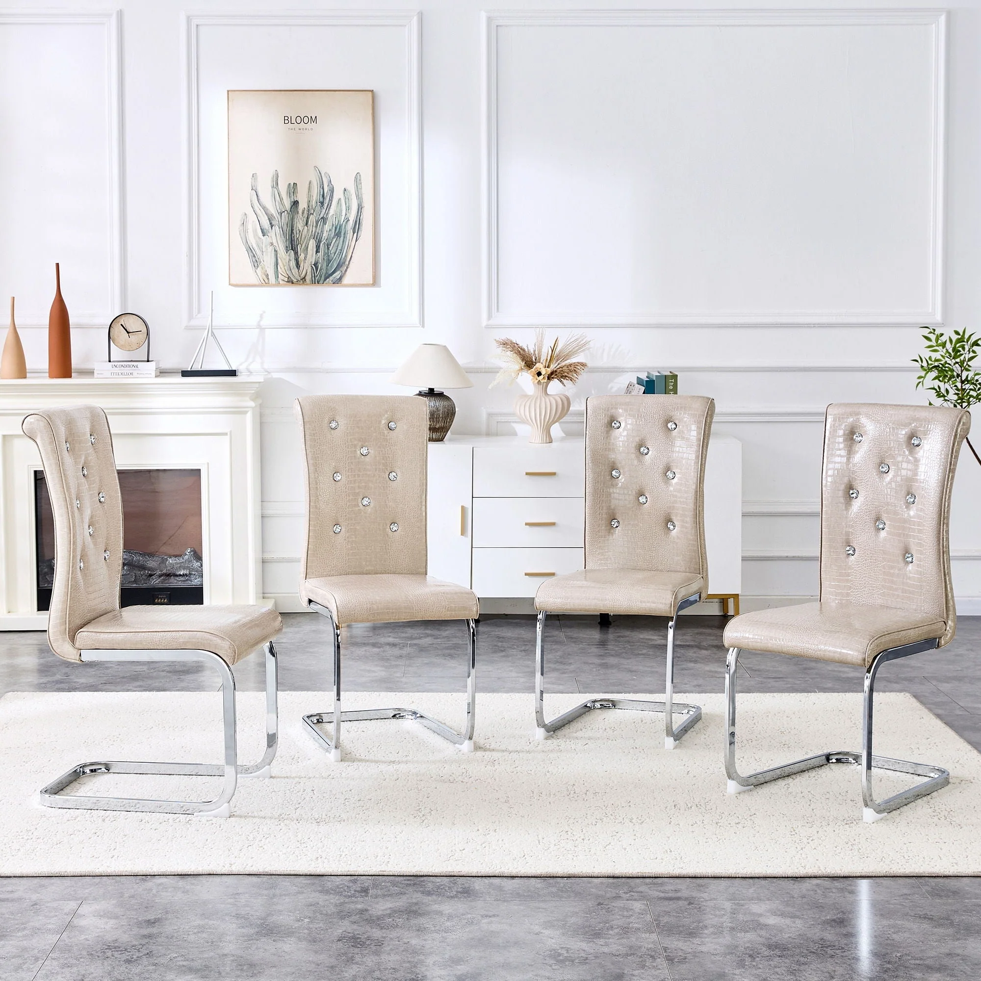 Elegant Design Upholstered Dining Chairs - Image 18
