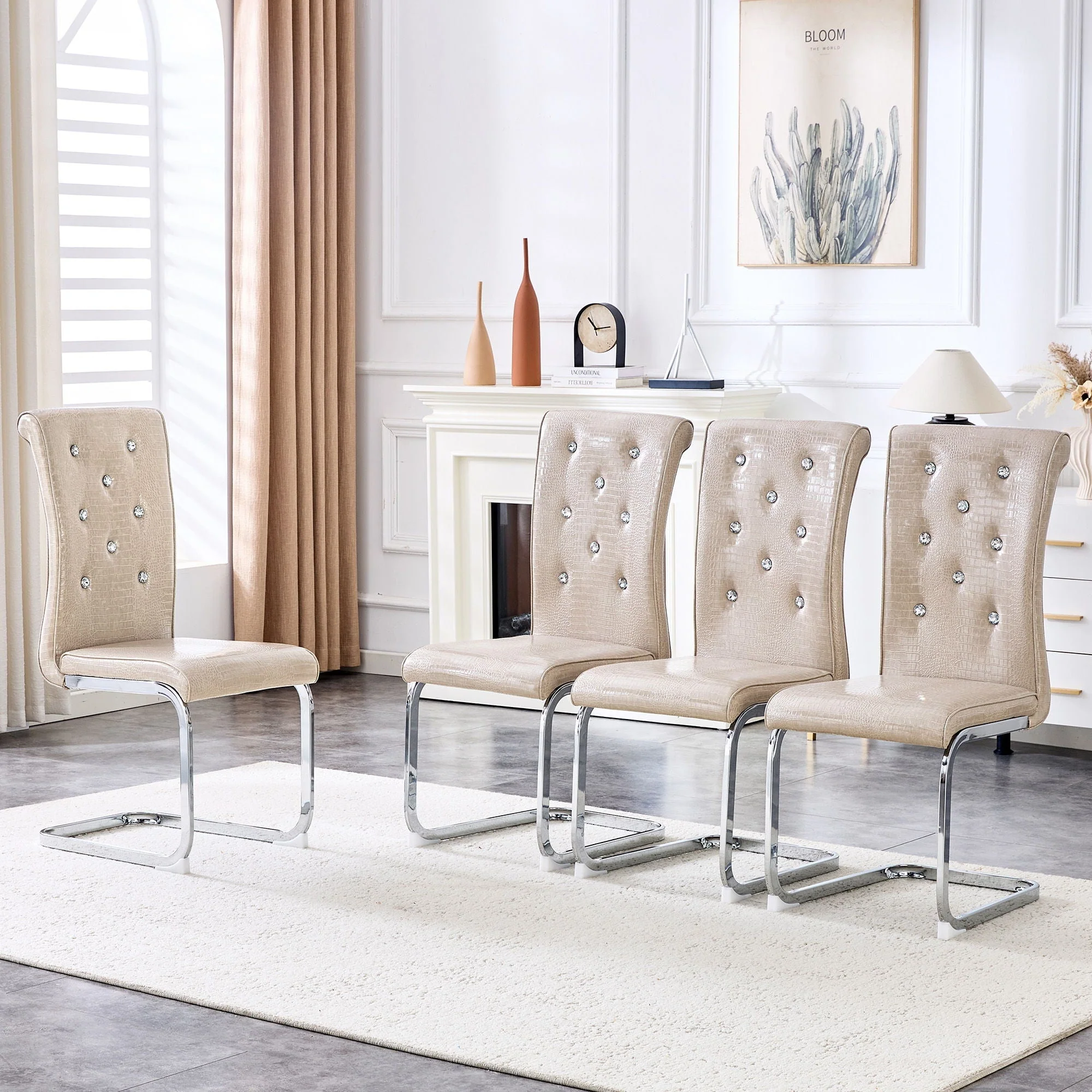 Elegant Design Upholstered Dining Chairs - Image 19