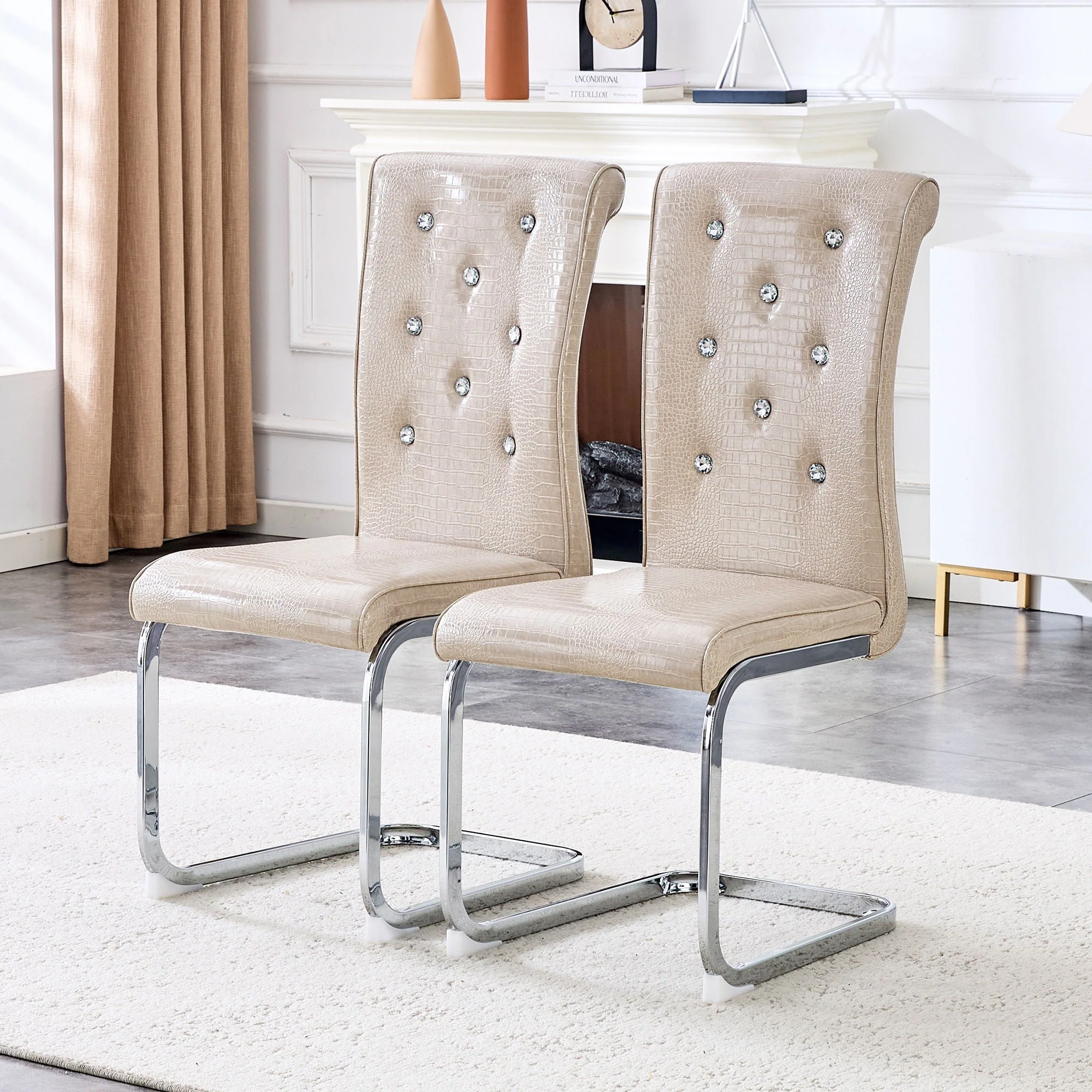 Elegant Design Upholstered Dining Chairs - Image 21