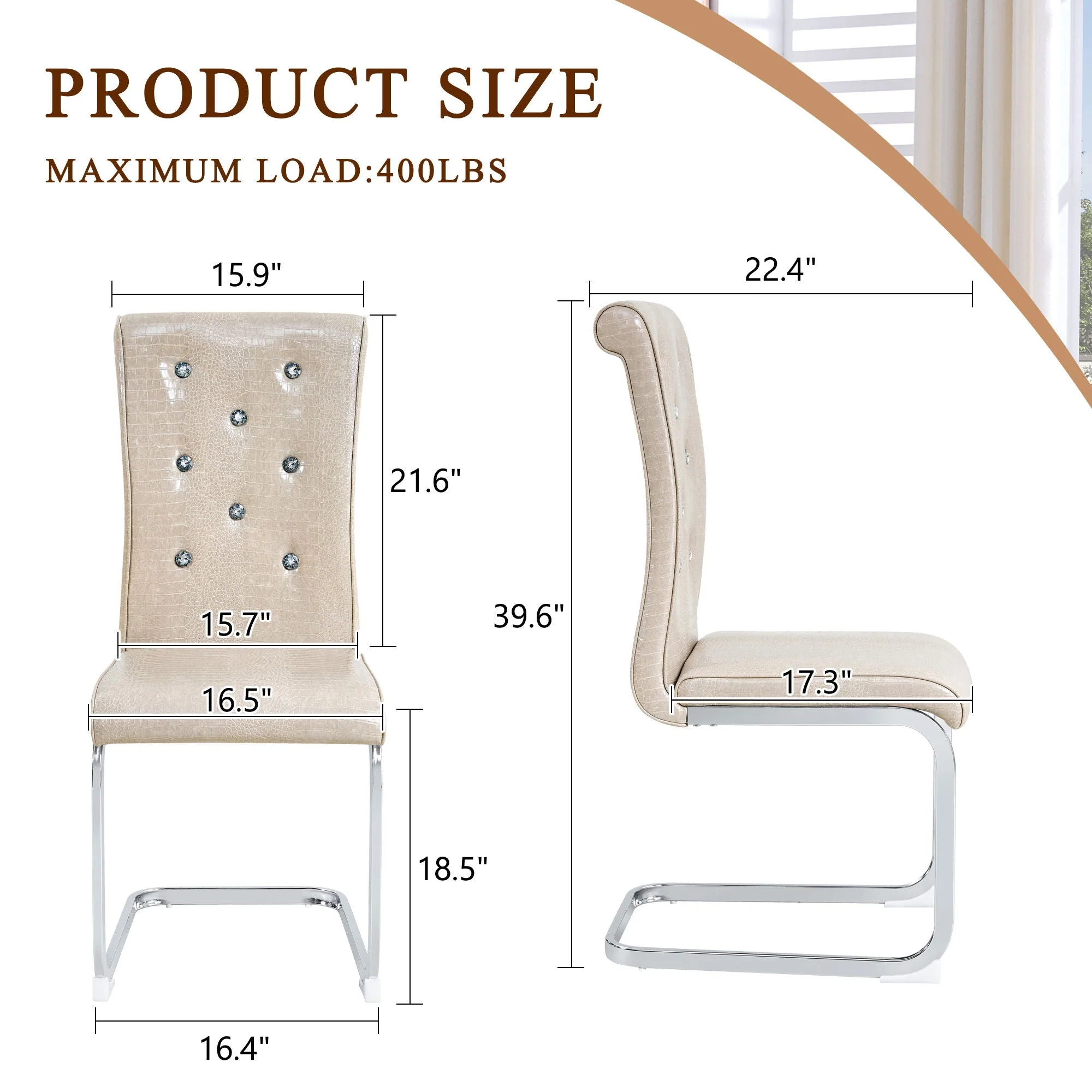 Elegant Design Upholstered Dining Chairs - Image 23