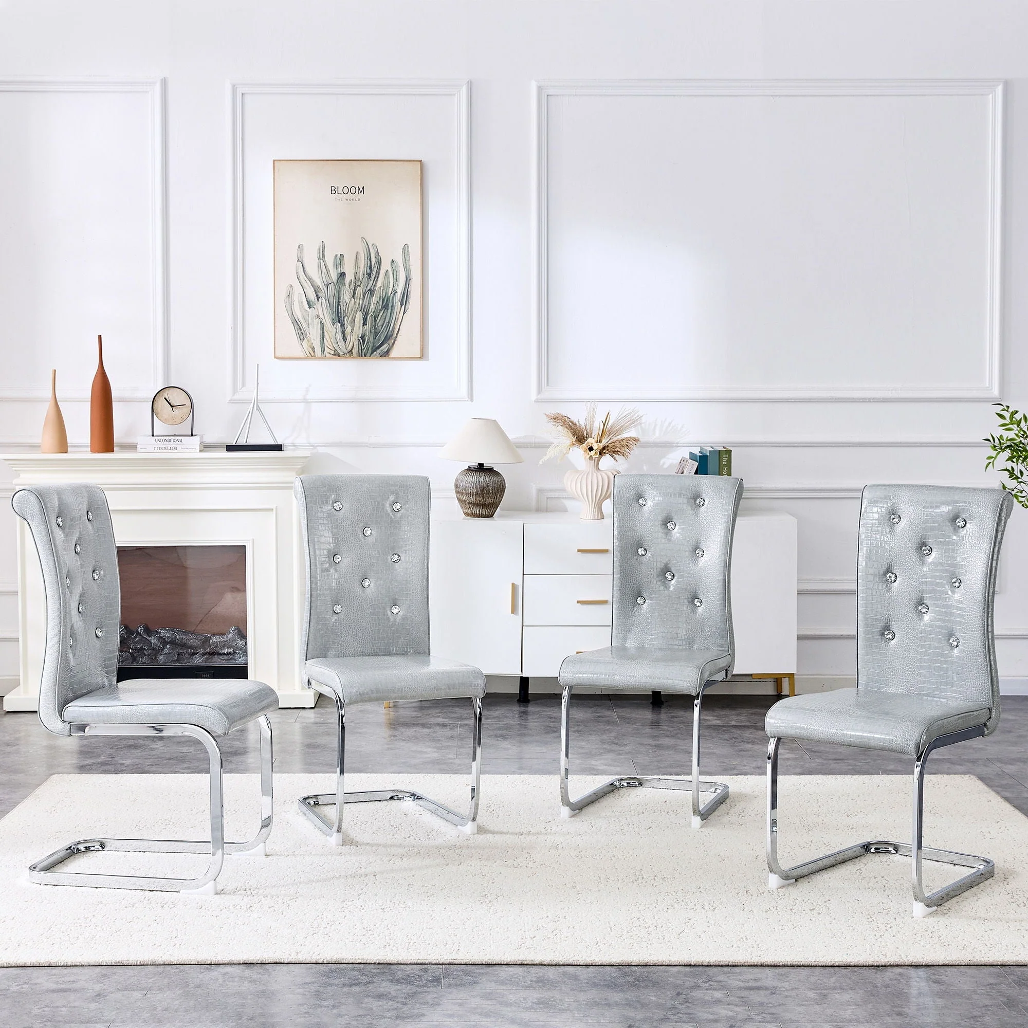 Elegant Design Upholstered Dining Chairs - Image 6