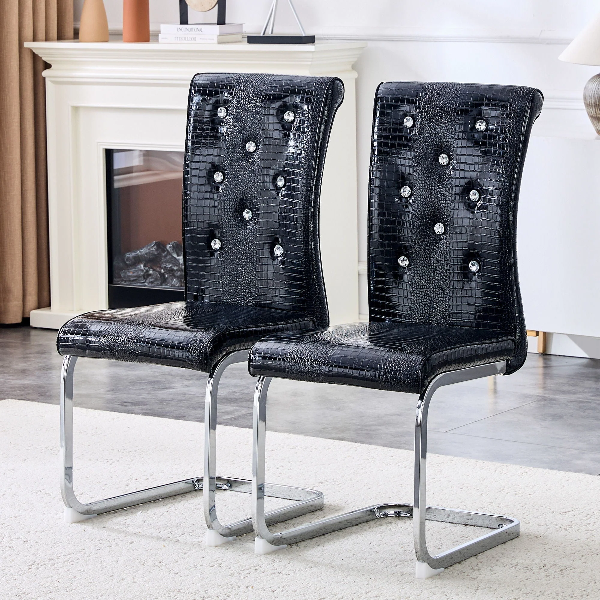 Elegant Design Upholstered Dining Chairs - Image 7