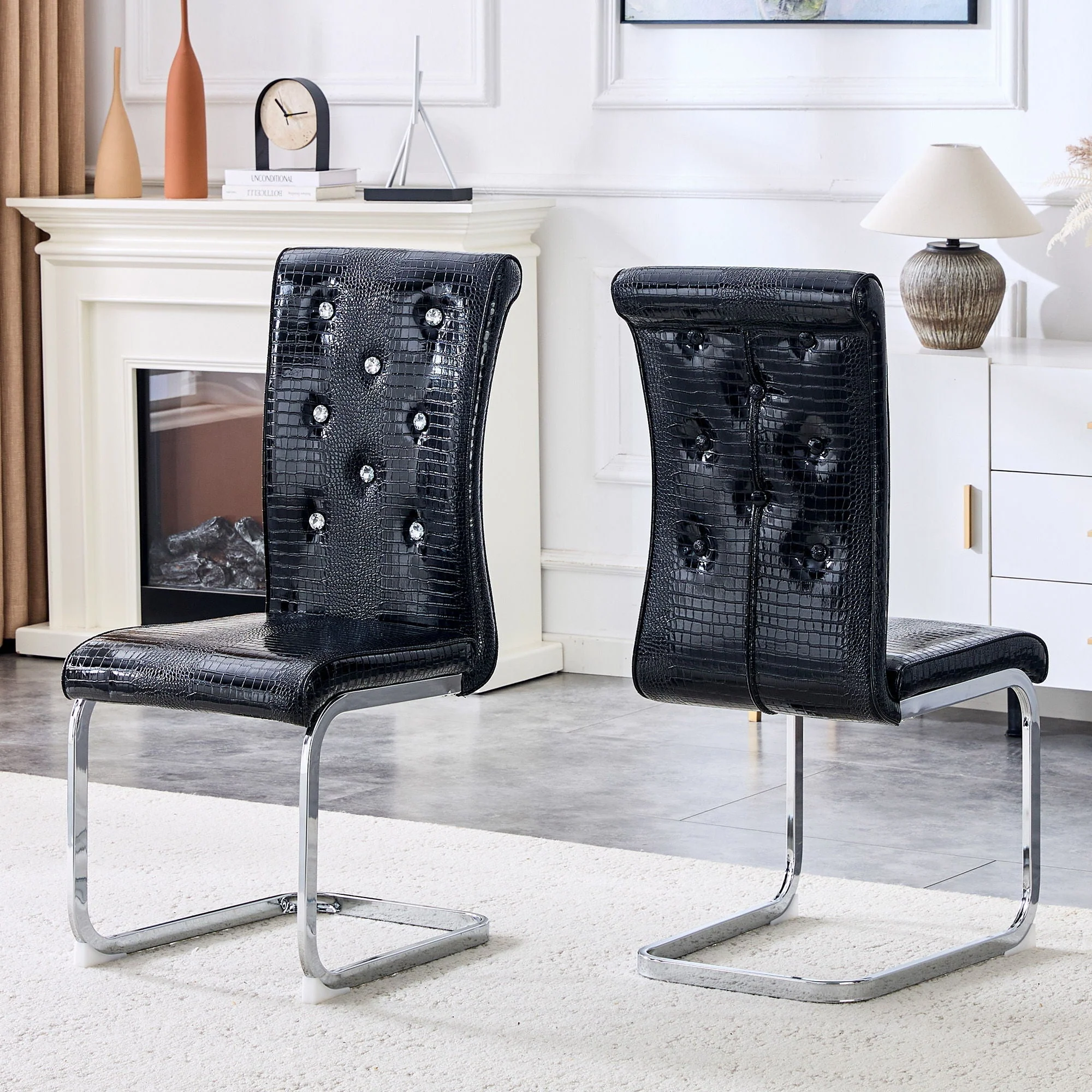 Elegant Design Upholstered Dining Chairs - Image 8