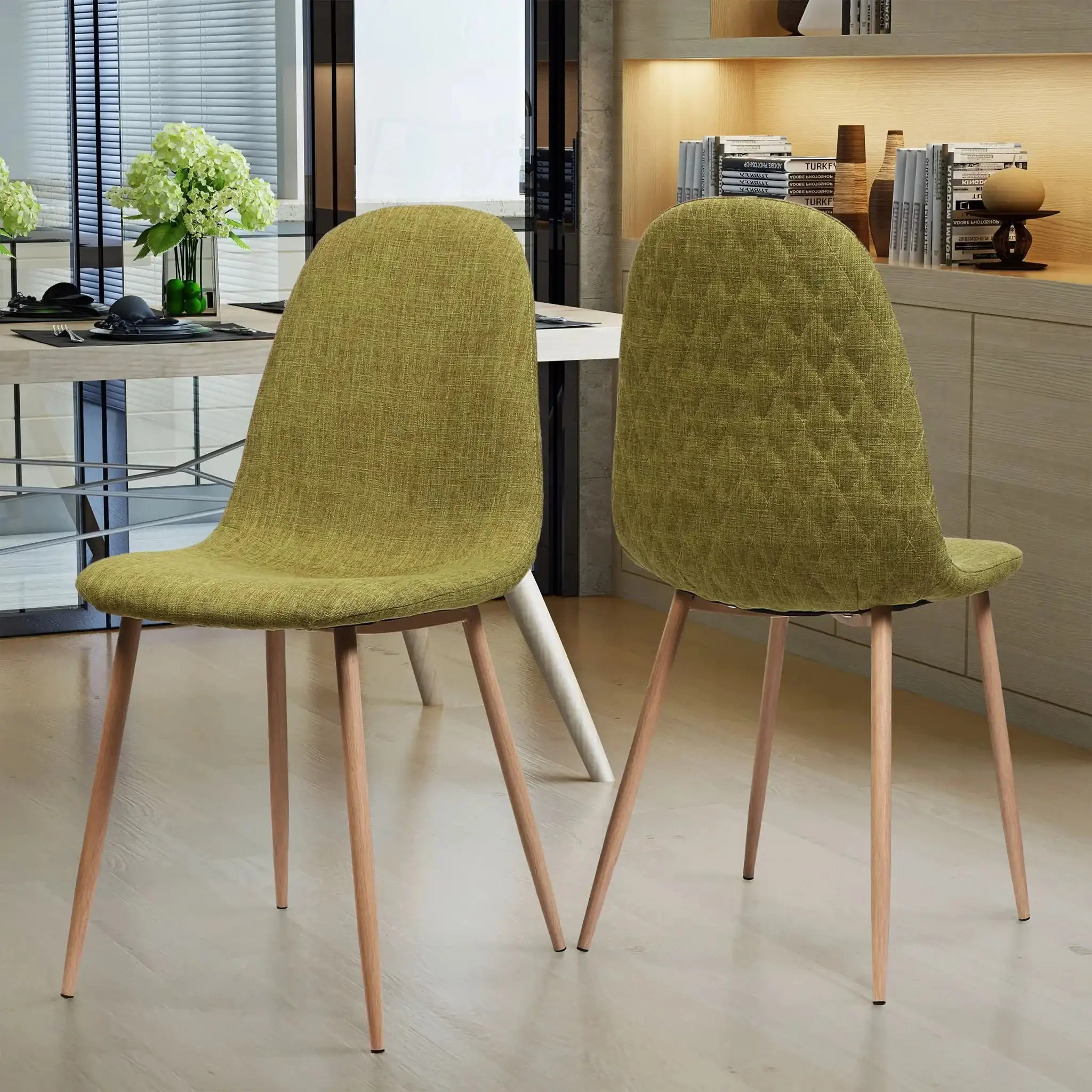 Elegant Dining Chair Set With Fabric - Image 10