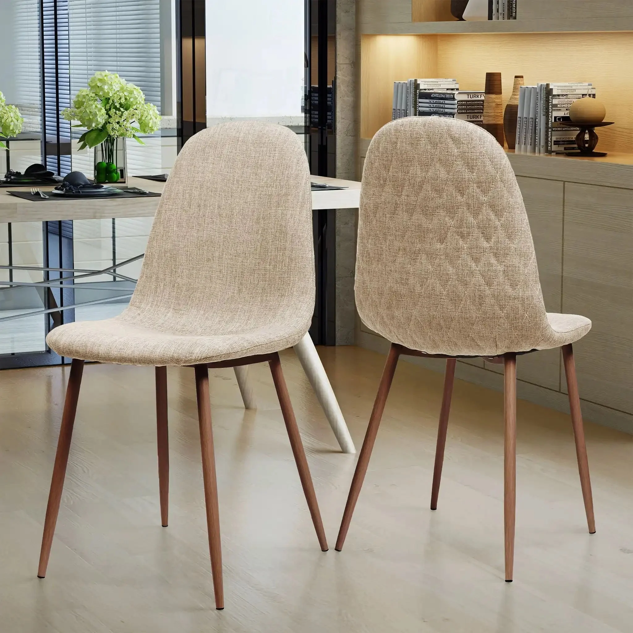 Elegant Dining Chair Set With Fabric - Image 11