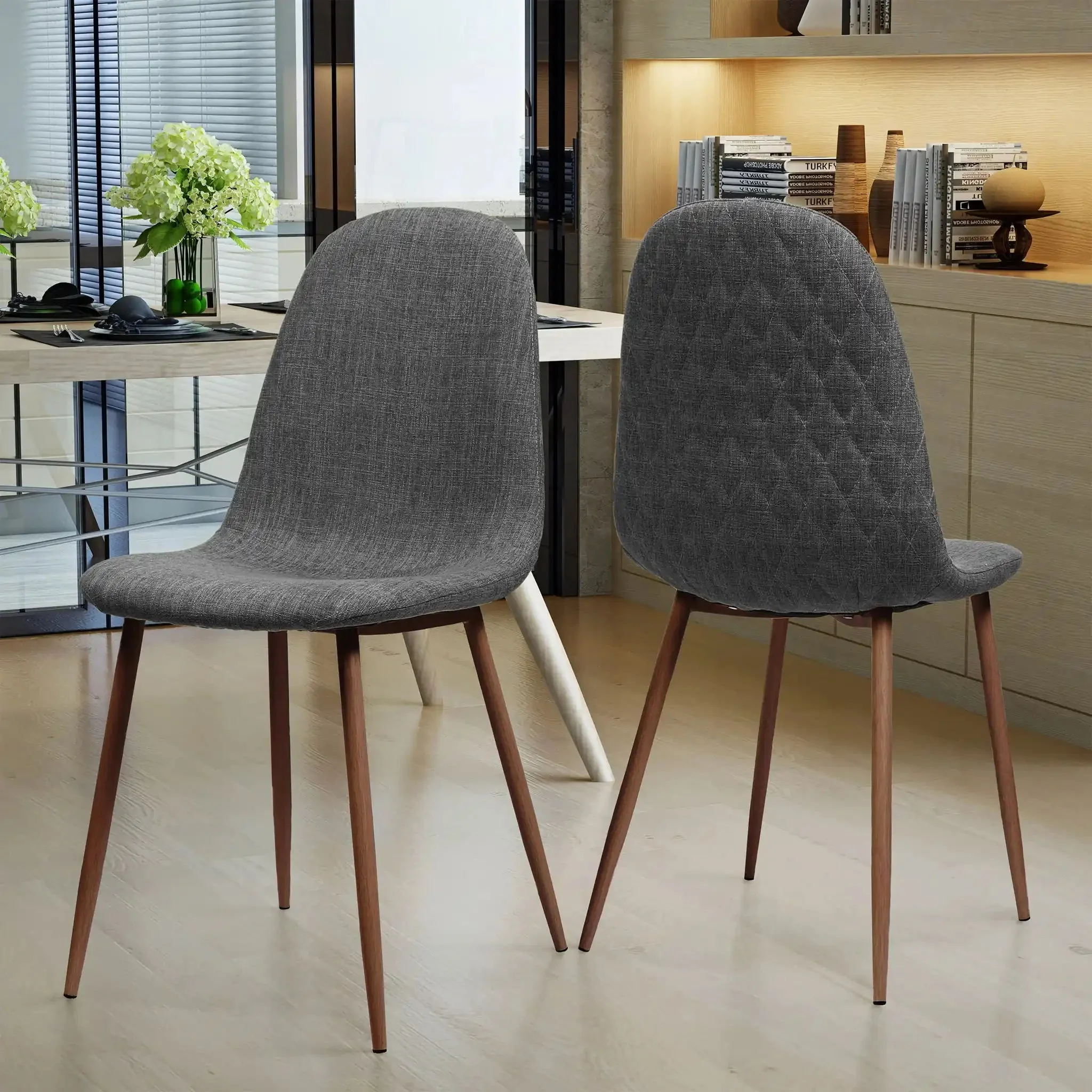 Elegant Dining Chair Set With Fabric - Image 12
