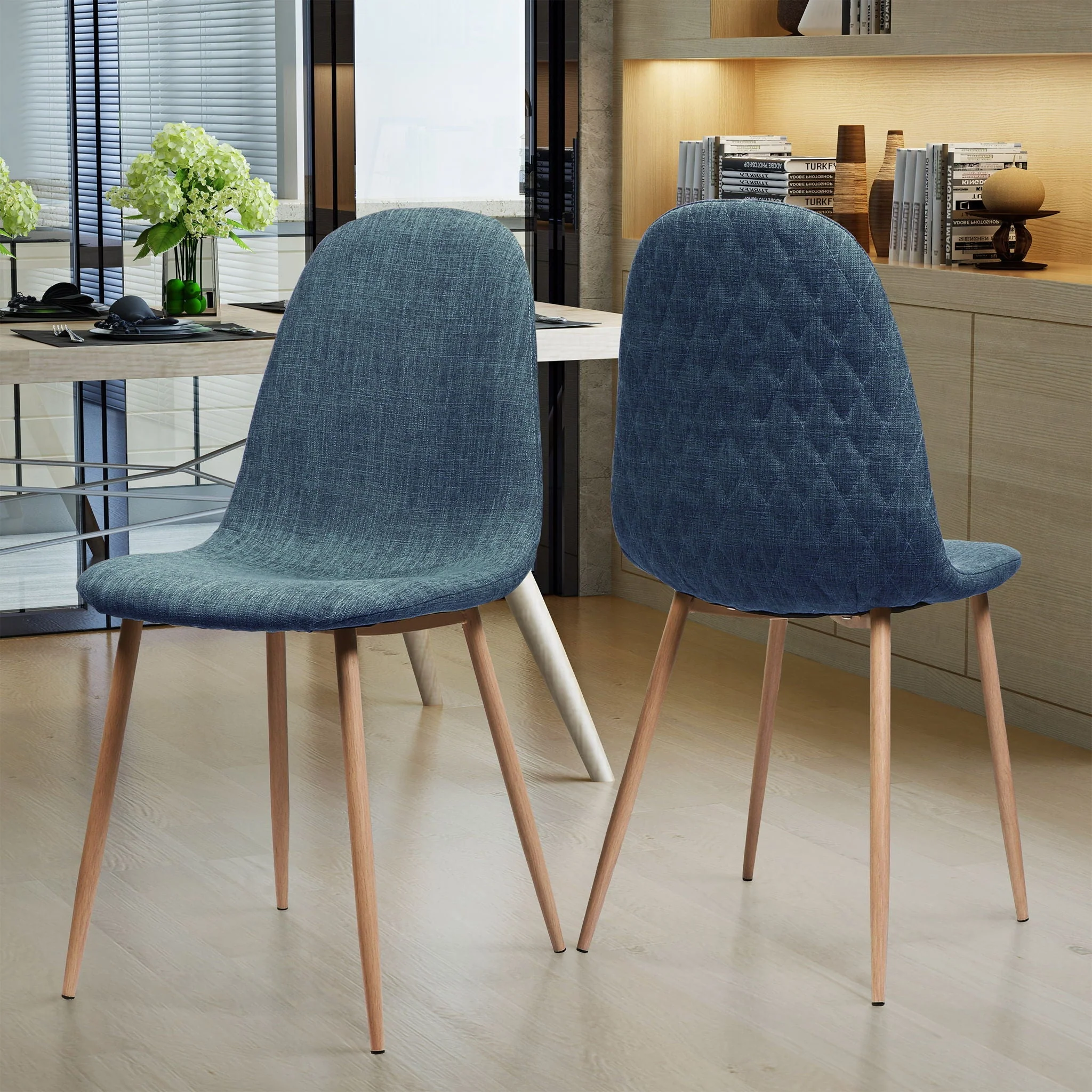 Elegant Dining Chair Set With Fabric - Image 13