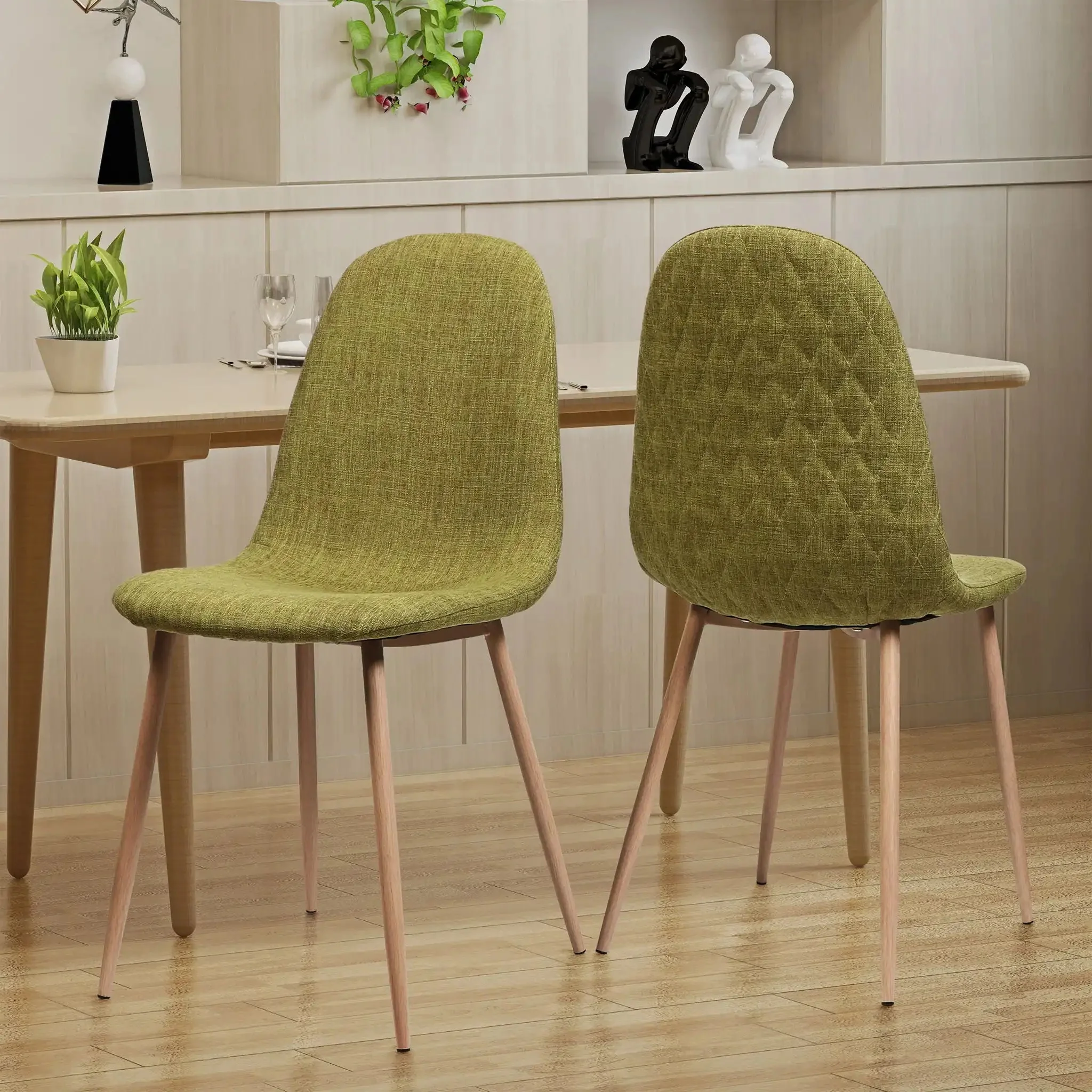 Elegant Dining Chair Set With Fabric - Image 15
