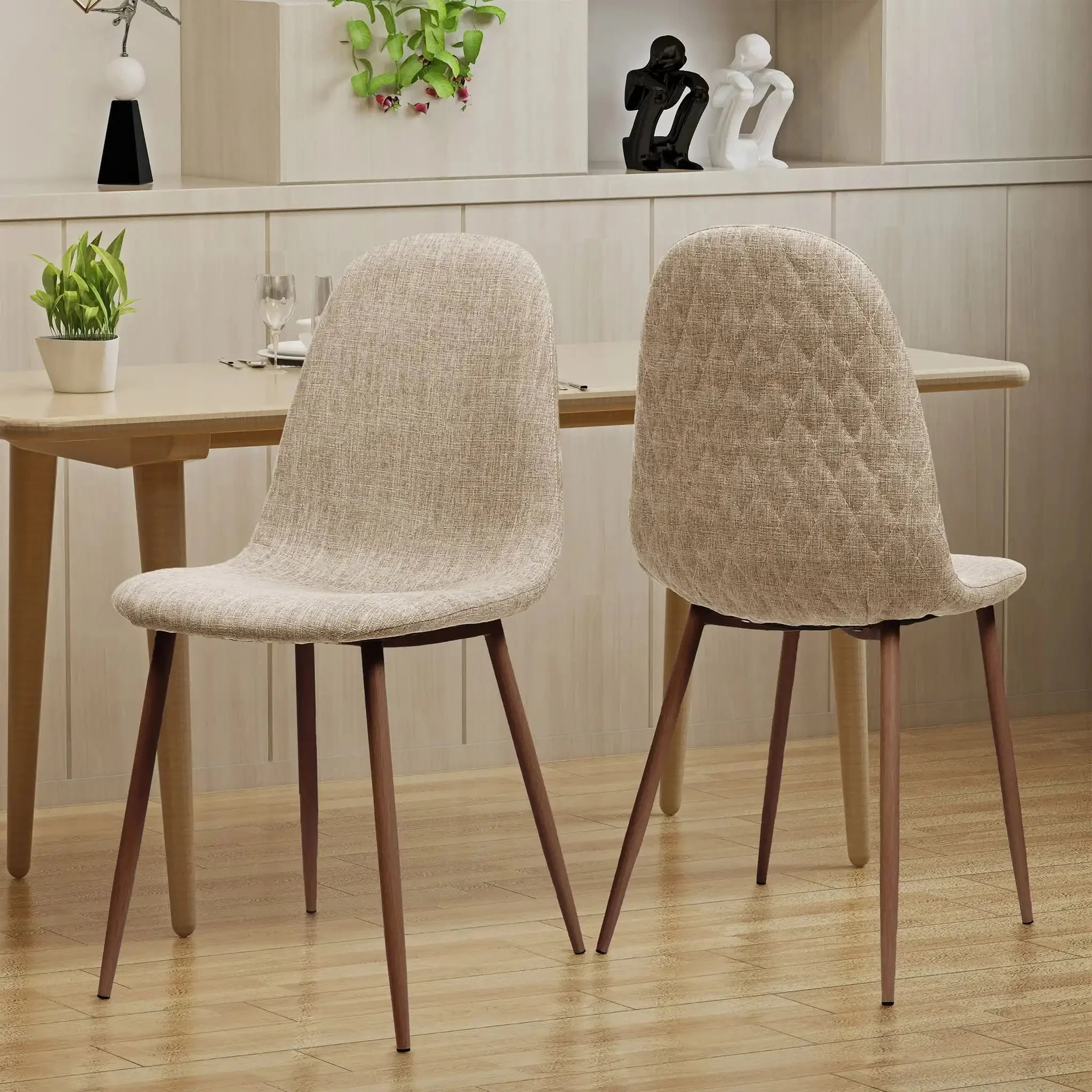 Elegant Dining Chair Set With Fabric - Image 5