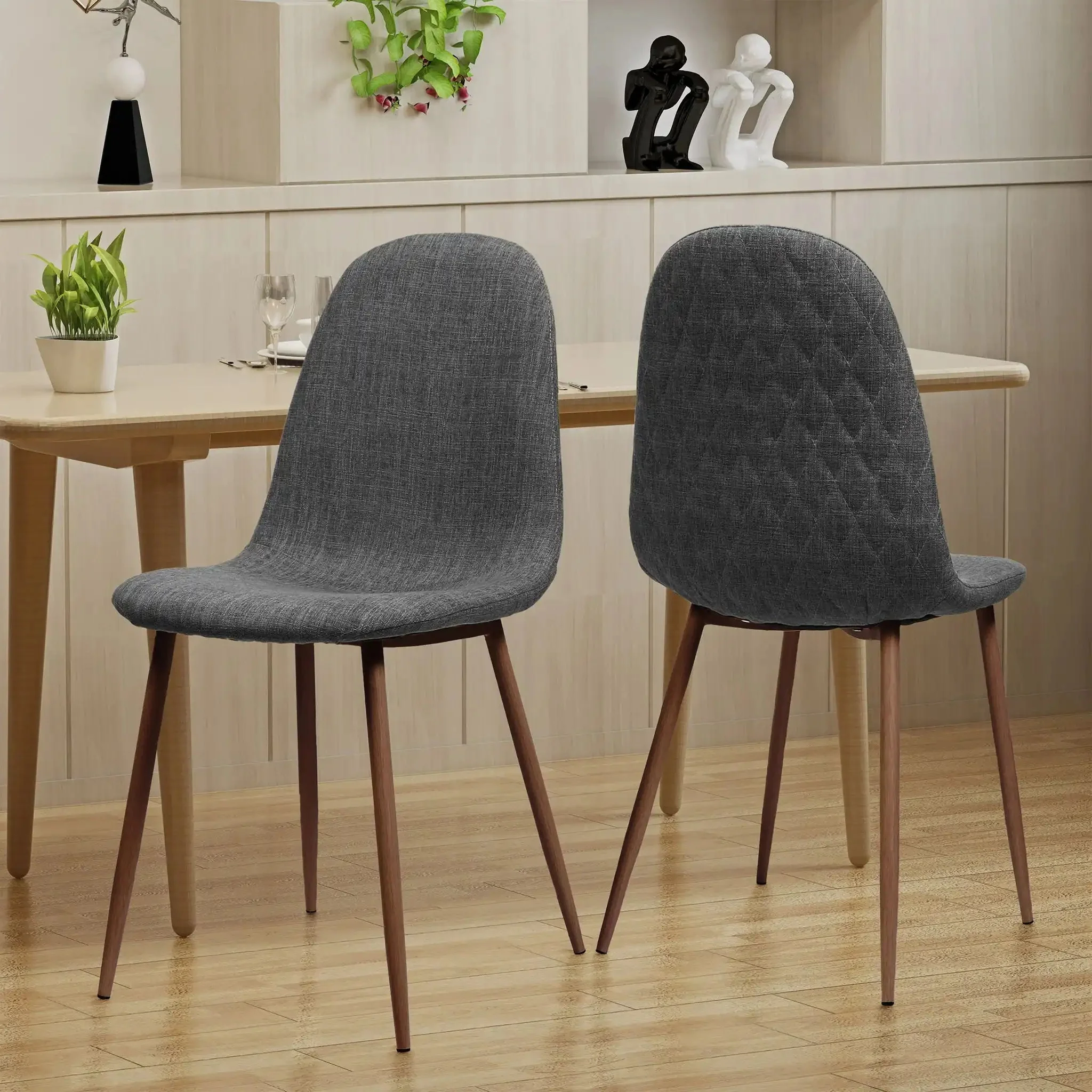 Elegant Dining Chair Set With Fabric - Image 7