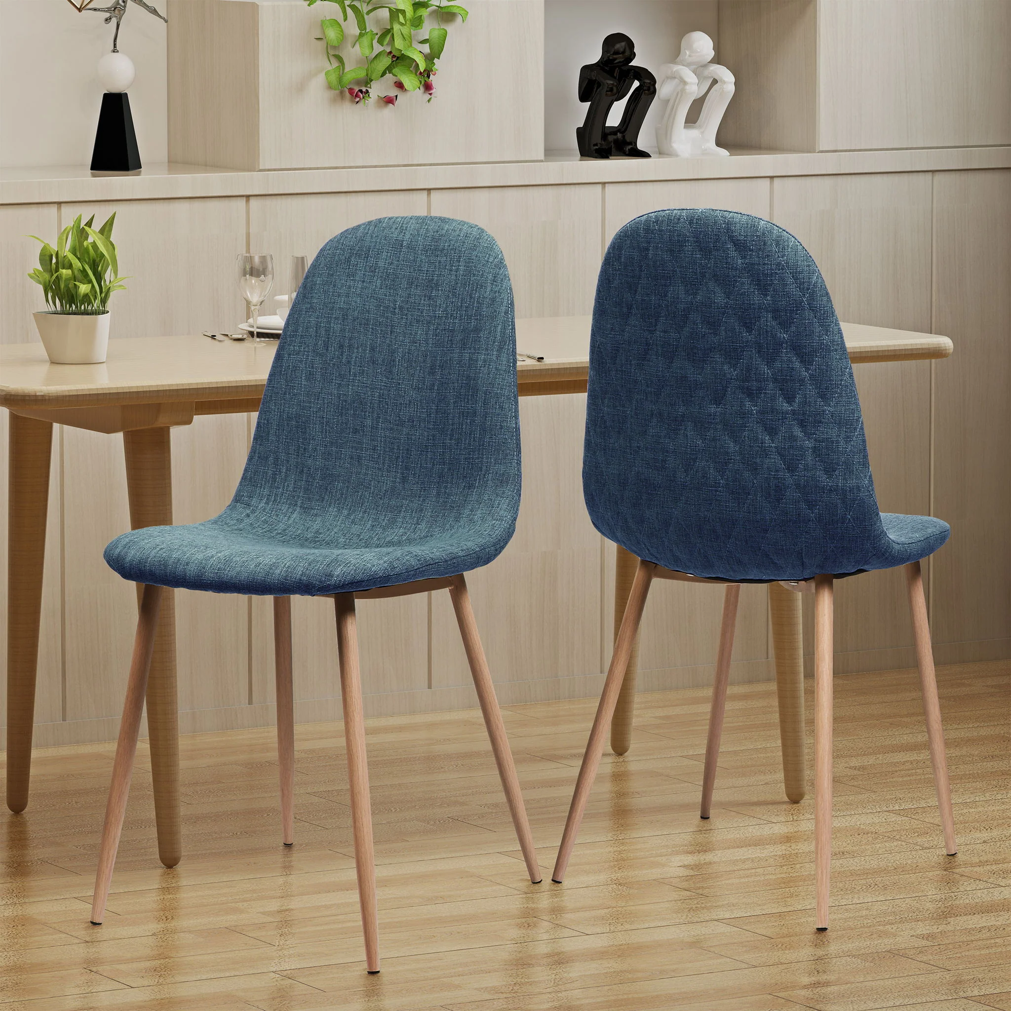 Elegant Dining Chair Set With Fabric - Image 8