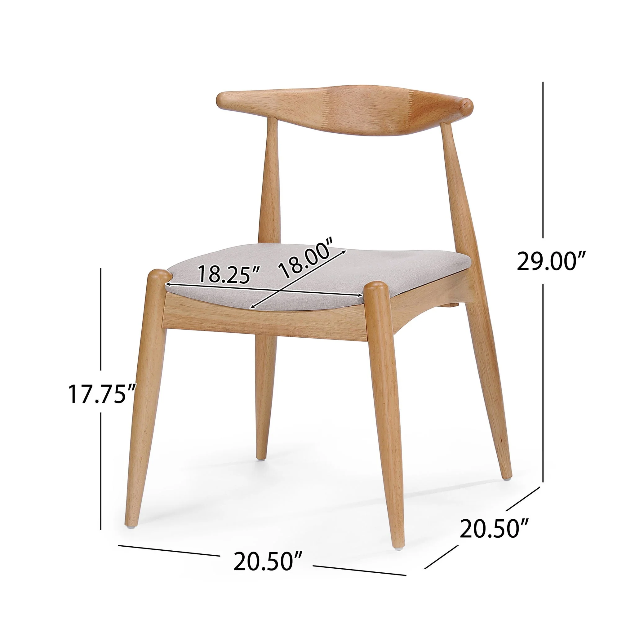 Elegant Dining Chairs With Ergonomic Backrest & Comfort Cushions (Set of 2) - Image 3
