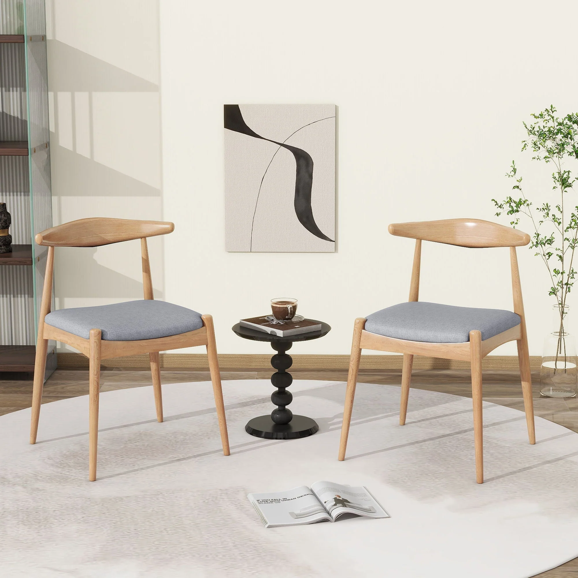 Elegant Dining Chairs With Ergonomic Backrest & Comfort Cushions (Set of 2) - Image 7
