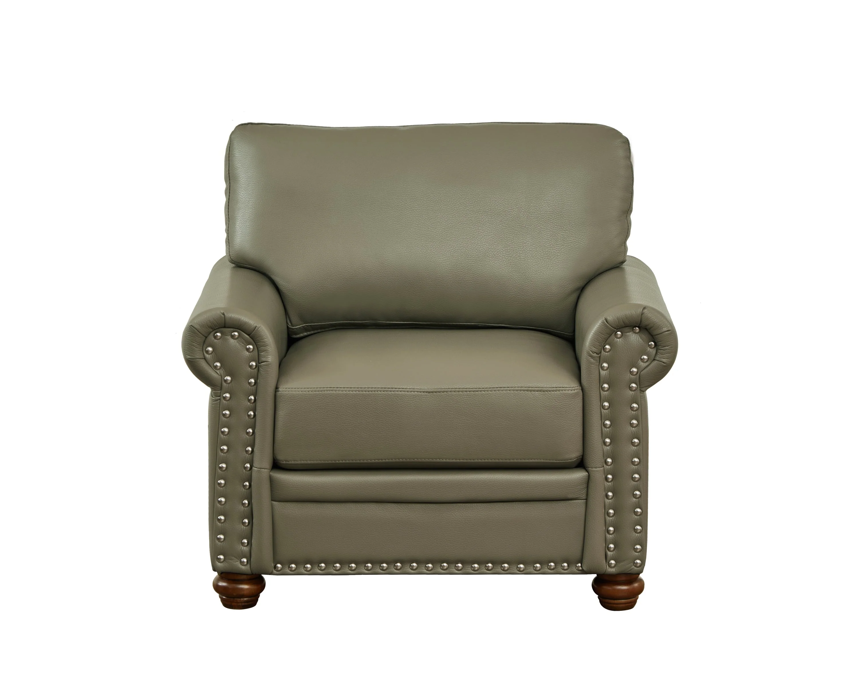 Elegant Leather Accent Chair - Image 7