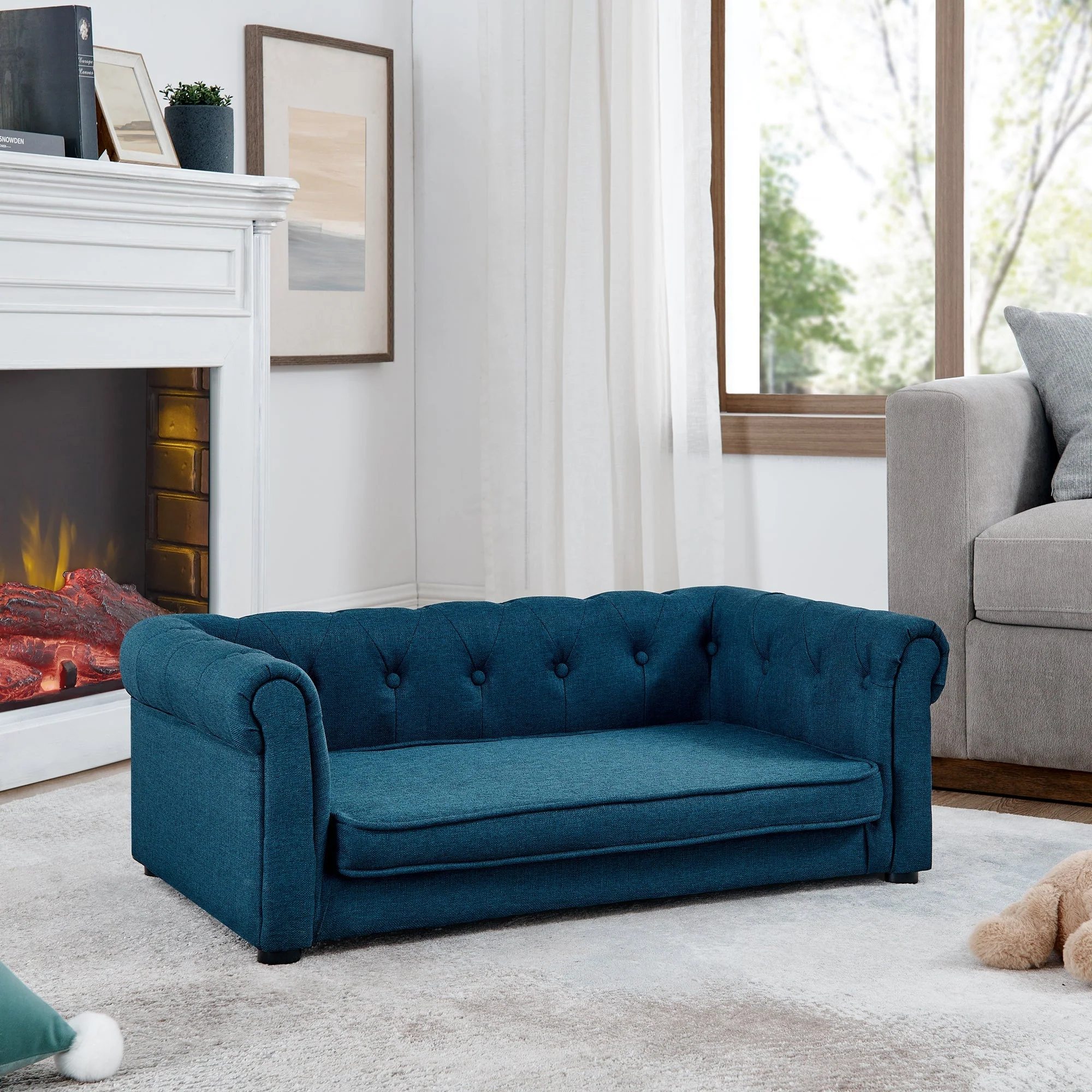 Elegant Rectangle Pet Bed Durable Elevated Dog Sofa Bed - Image 4